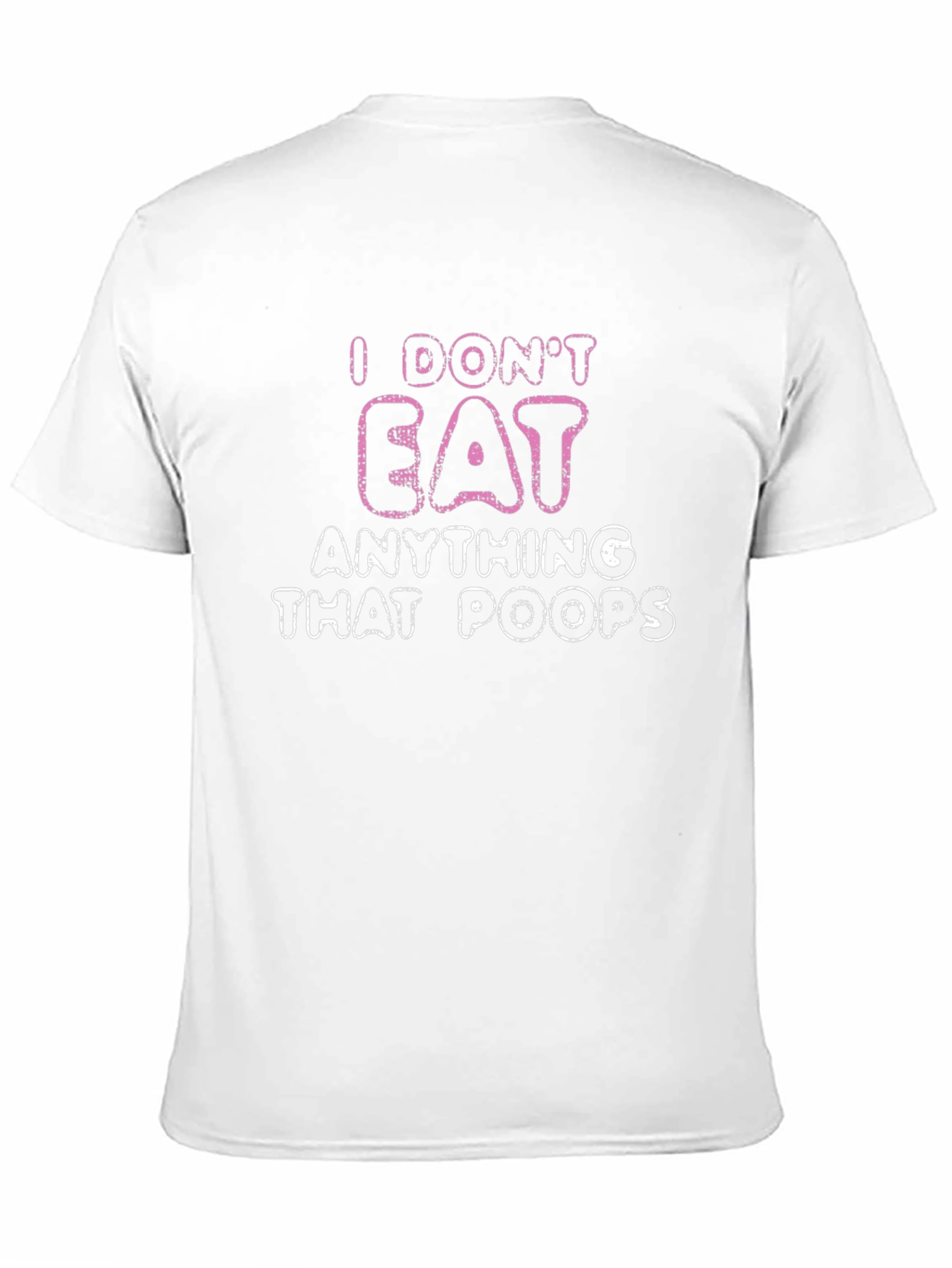 Black Funny Vegan T-Shirt - I Don't Eat Anything That Poops view 11