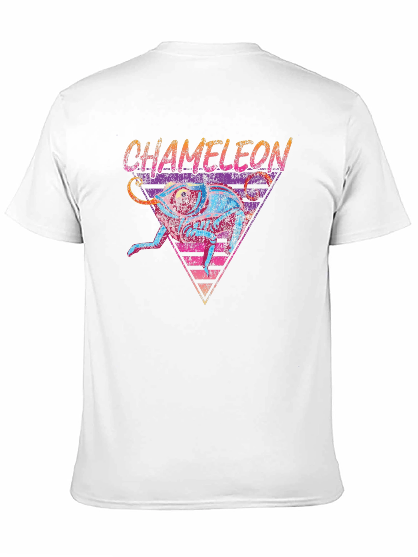 Black Retro Chameleon Graphic Tee - Cool Animal T-Shirt view 11