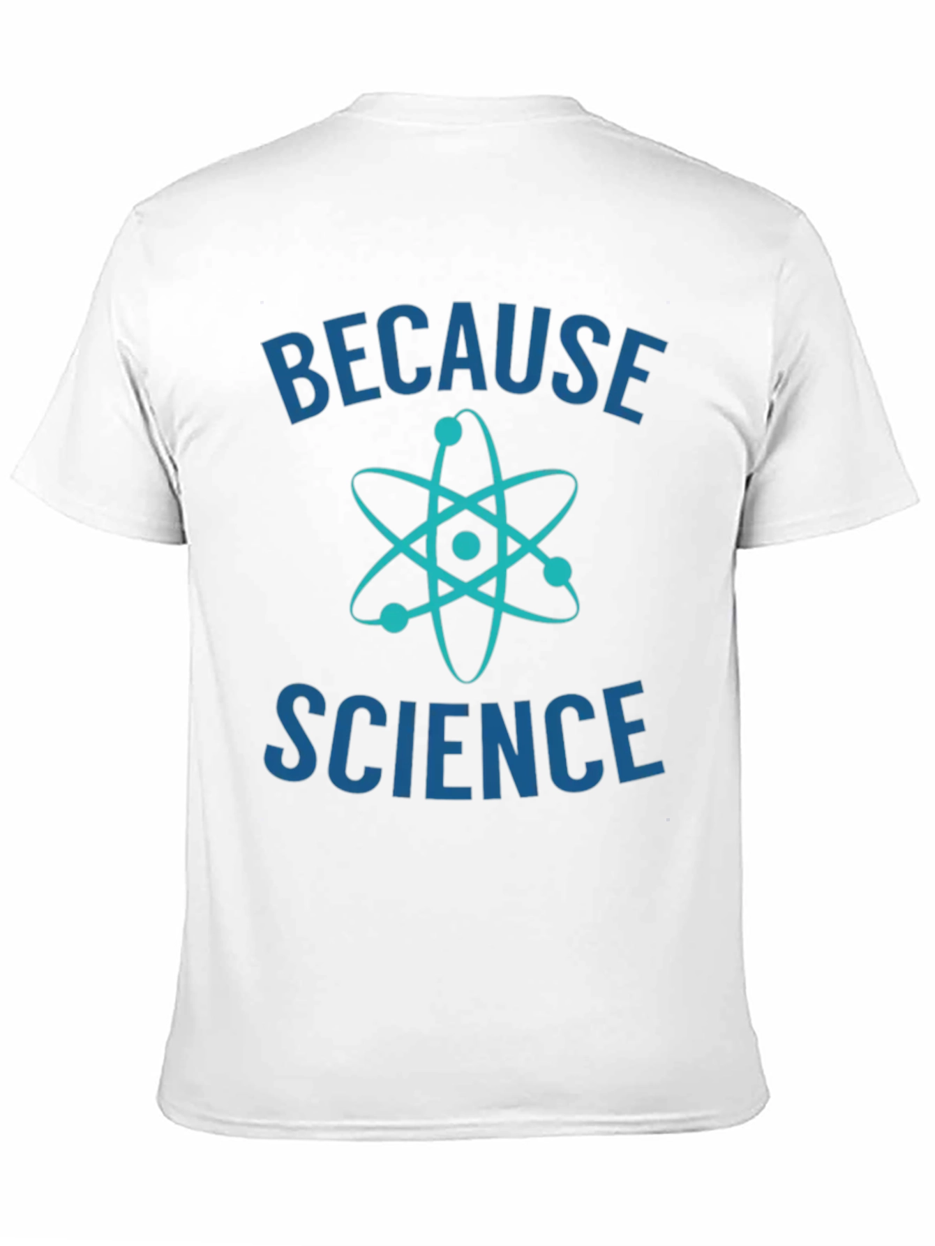 Black Because Science T-Shirt - Cool Atom Design view 11