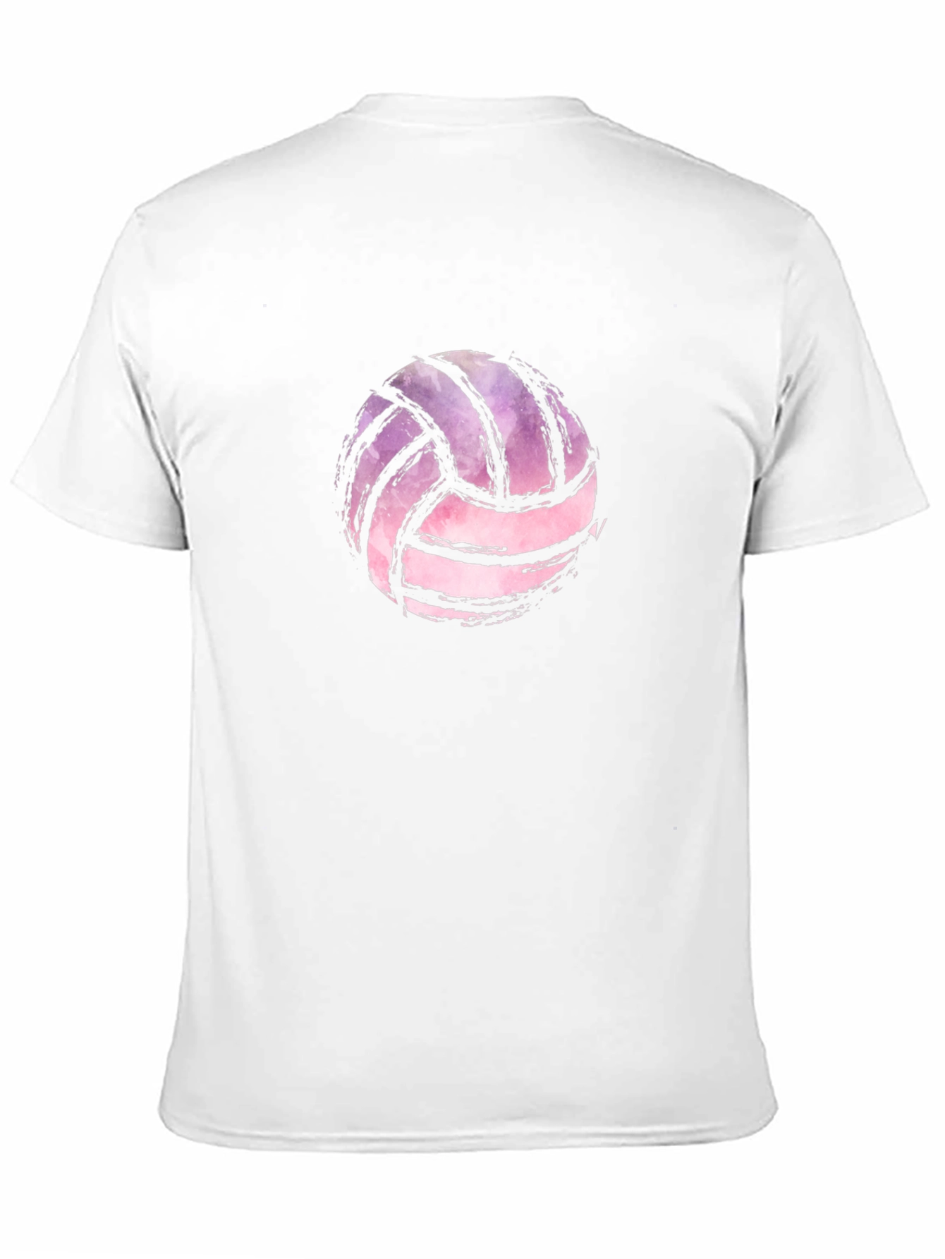 Black Watercolor Volleyball Graphic Black T-Shirt view 11