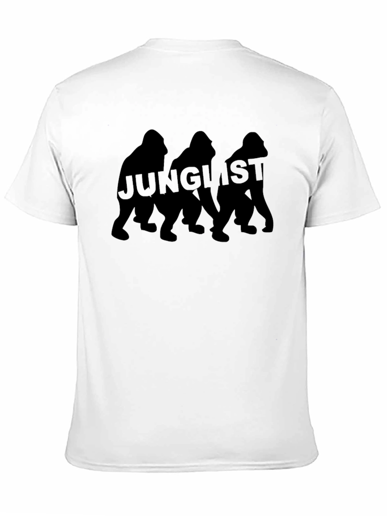 Black Junglist Gorilla Graphic T-Shirt - Black view 11