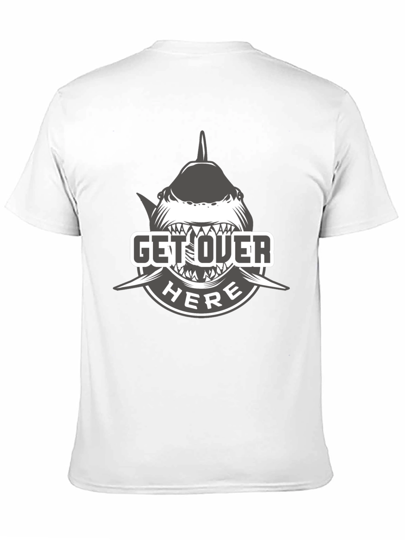 Black Get Over Here Shark T-Shirt - Black Cotton Tee view 11