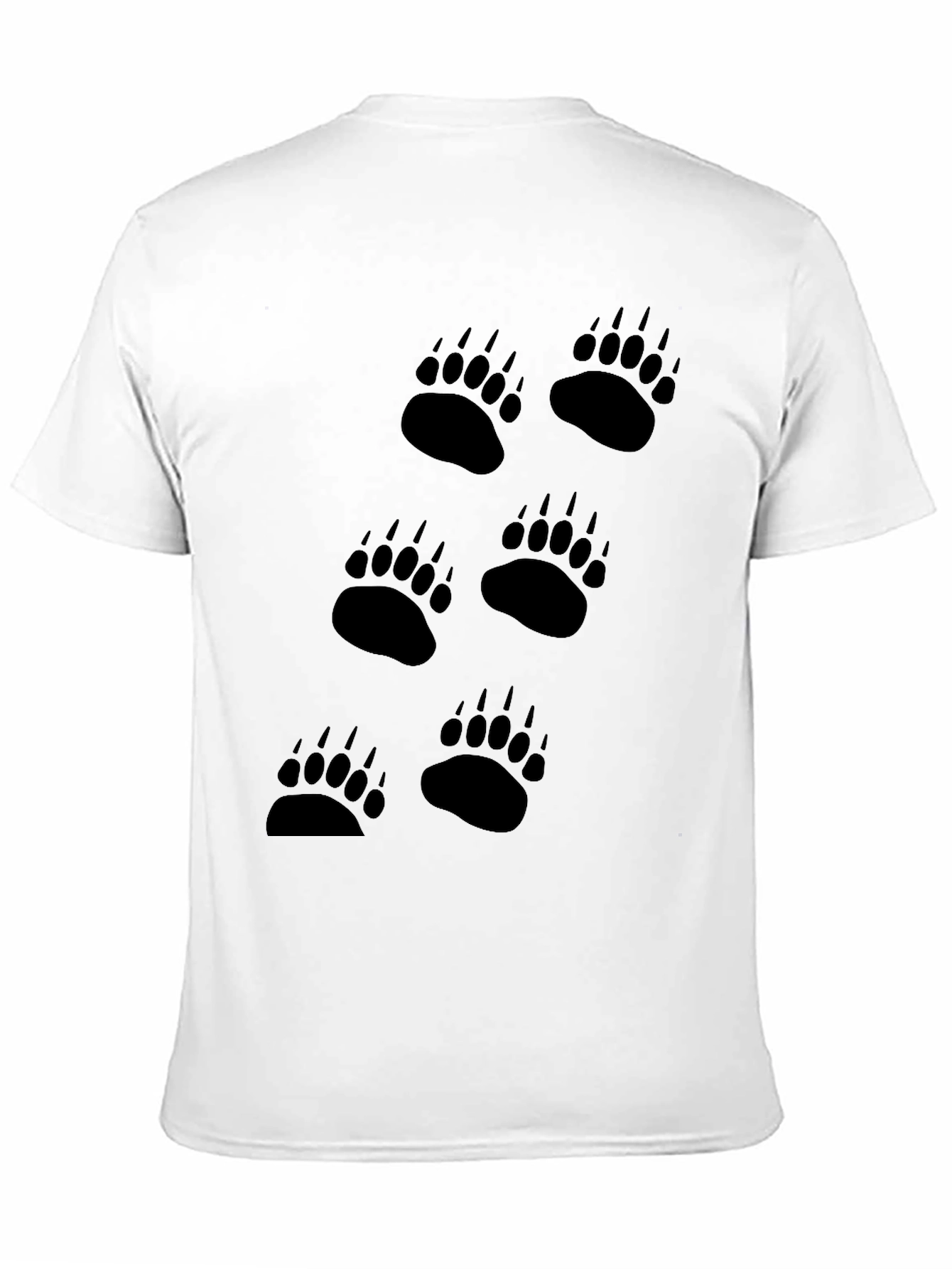 Black Black Bear Paw Print T-Shirt - Men's Graphic Tee view 11