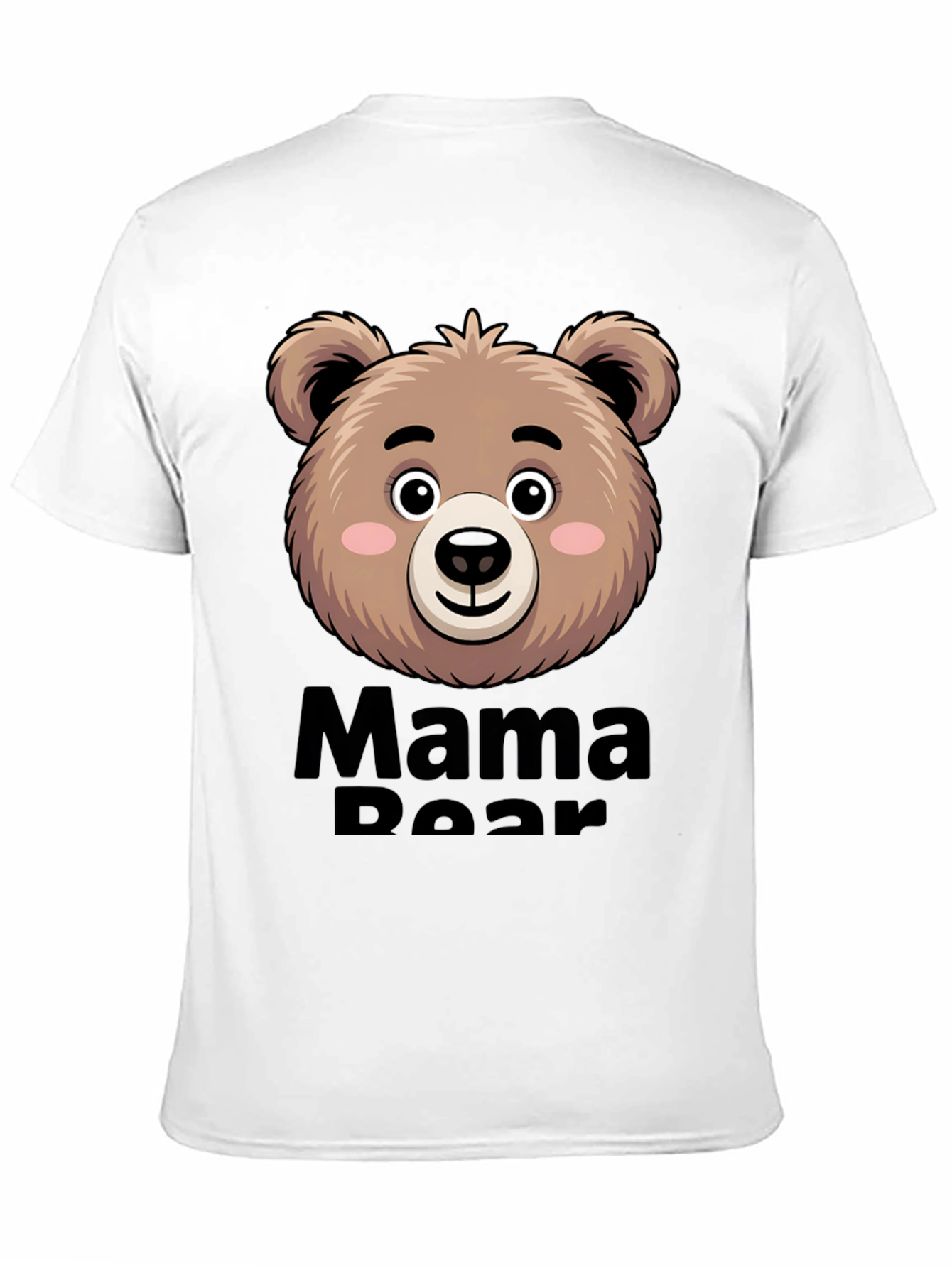 Black Mama Bear T-Shirt Cute Bear Face view 11