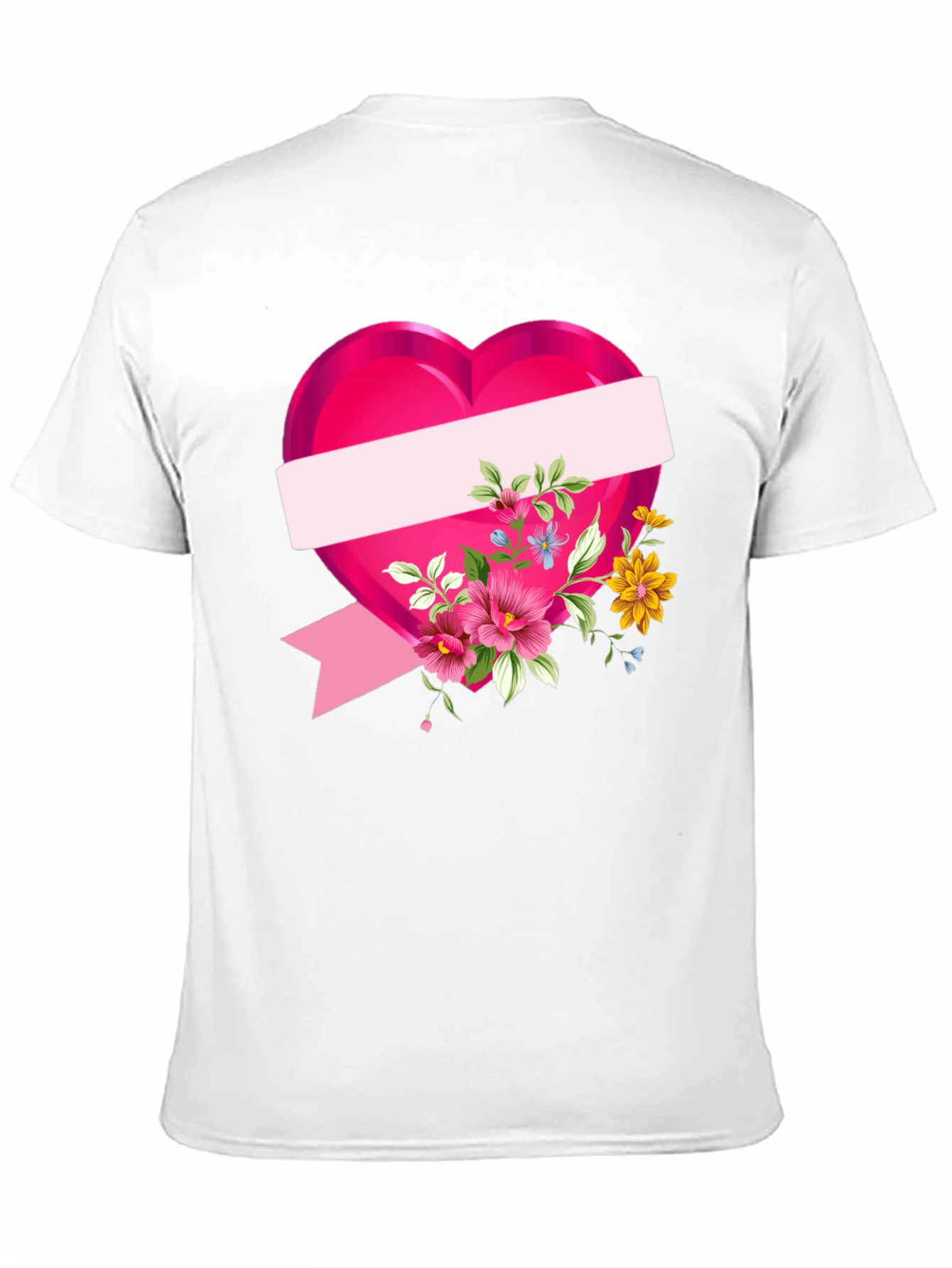 Black Floral Heart Graphic T-Shirt - Black view 11