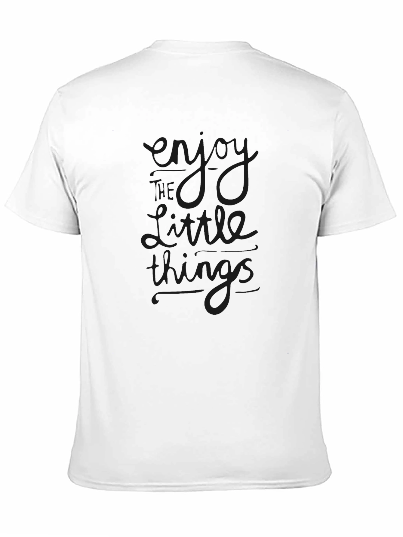 Black Enjoy the Little Things Black Crew Neck Tee view 11