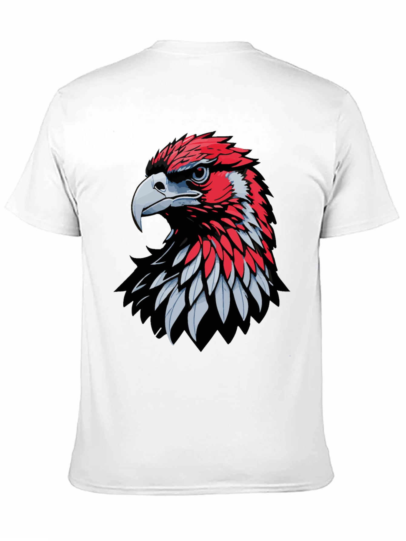 Black Eagle Graphic Print Crew Neck T-Shirt - Bold Design view 11