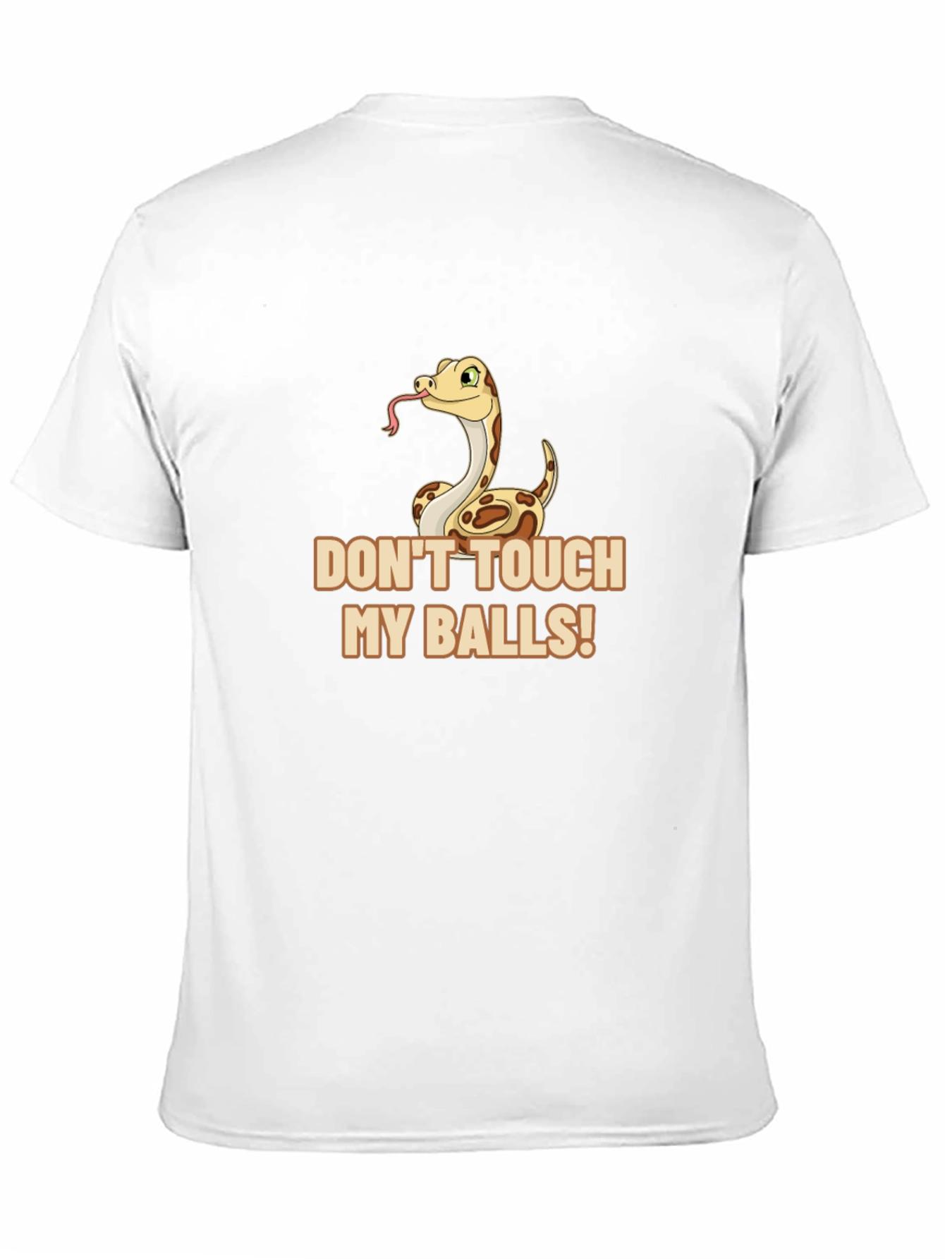 Black Don't Touch My Balls Snake Graphic Tee view 11