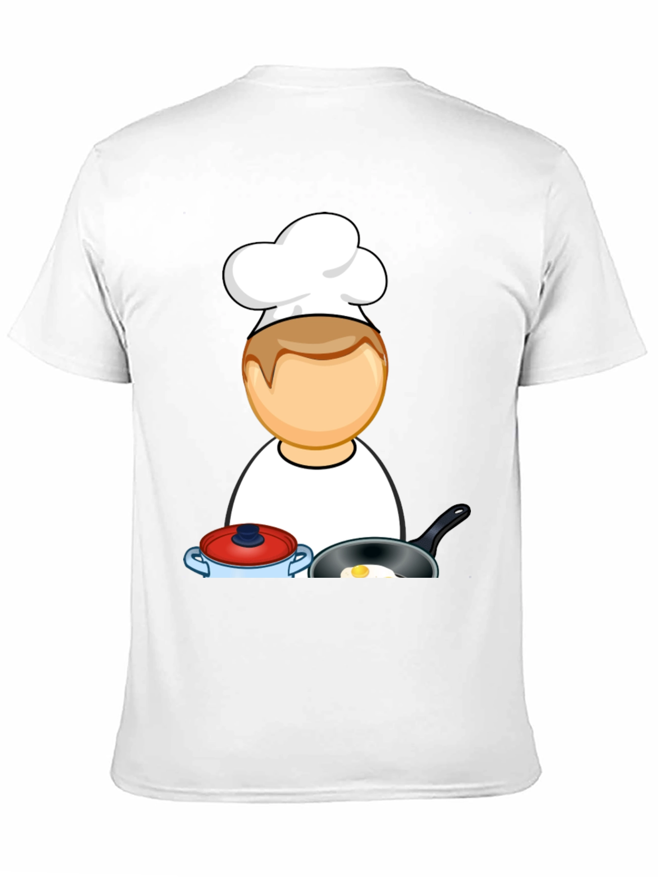Chef Cartoon Black T-Shirt - Cooking Fun! - 11