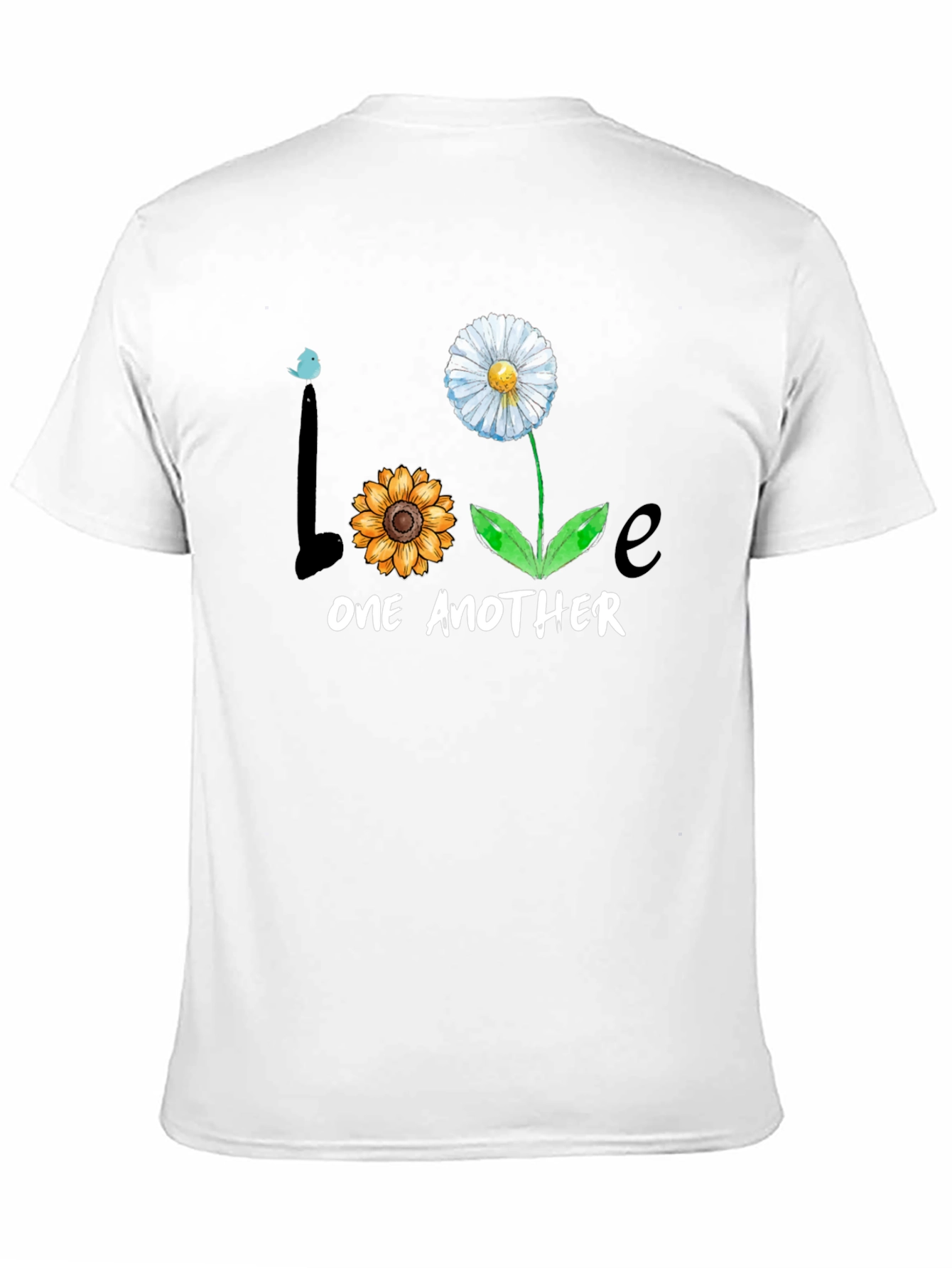 Black Love One Another Floral Graphic Tee - Black view 11