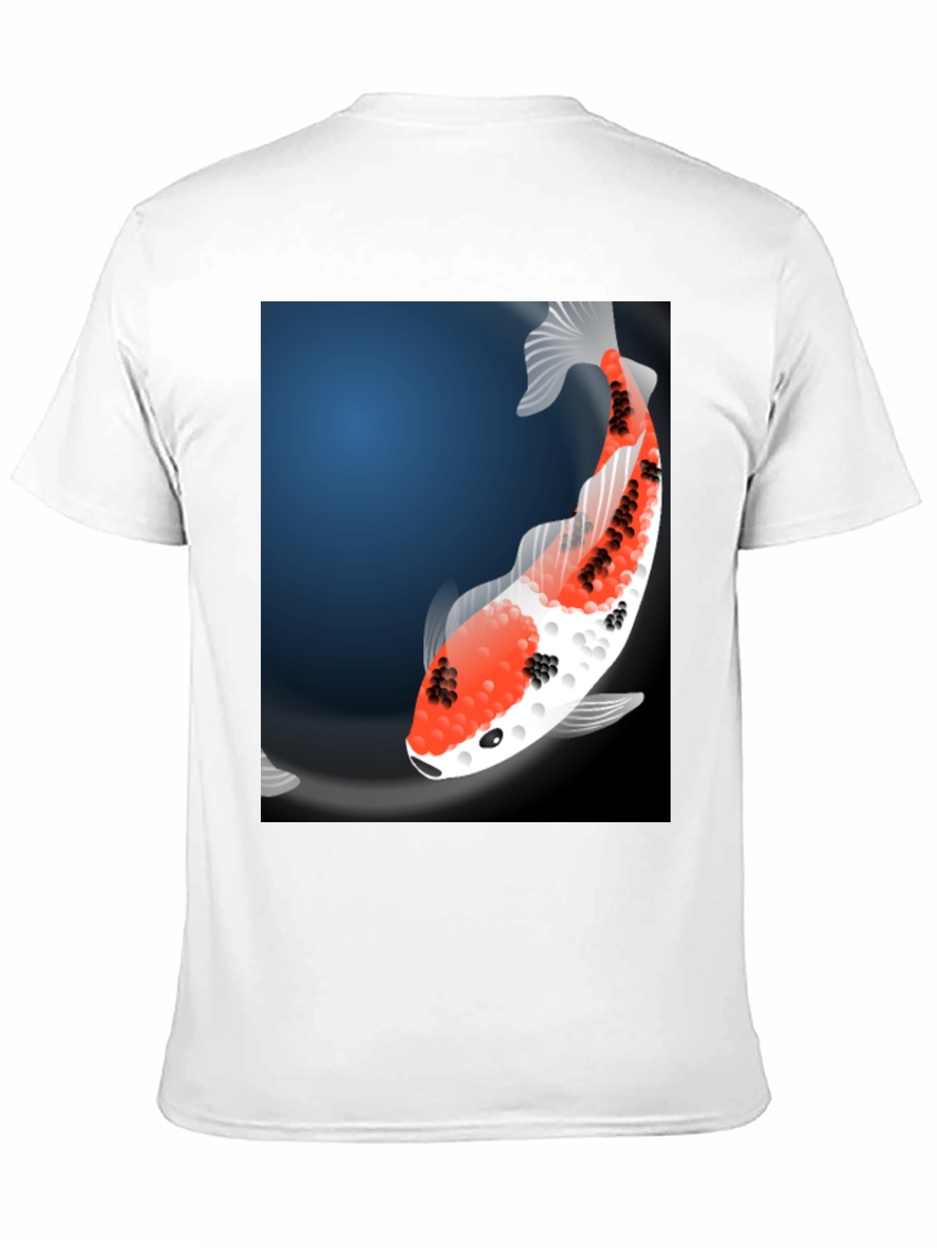 Black Koi Fish Graphic Tee - Black Casual T-Shirt view 11