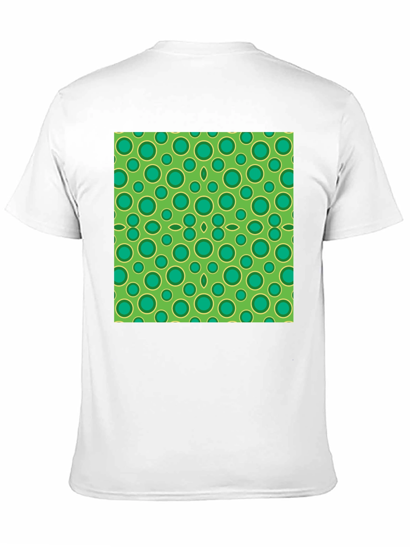 Black Green Circle Pattern Black T-Shirt view 11