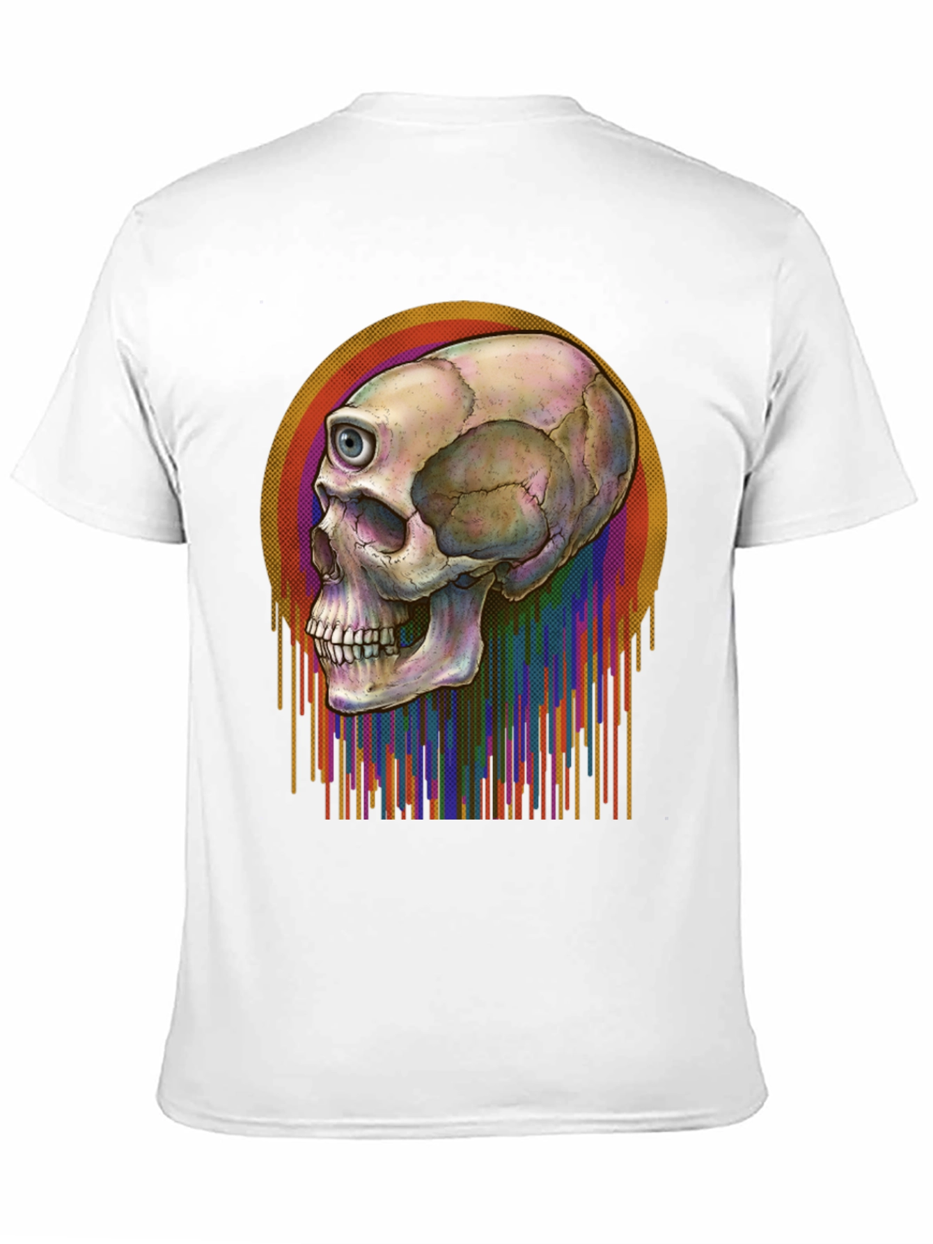 Black One-Eyed Skull Tee - Men's Graphic T-Shirt view 11