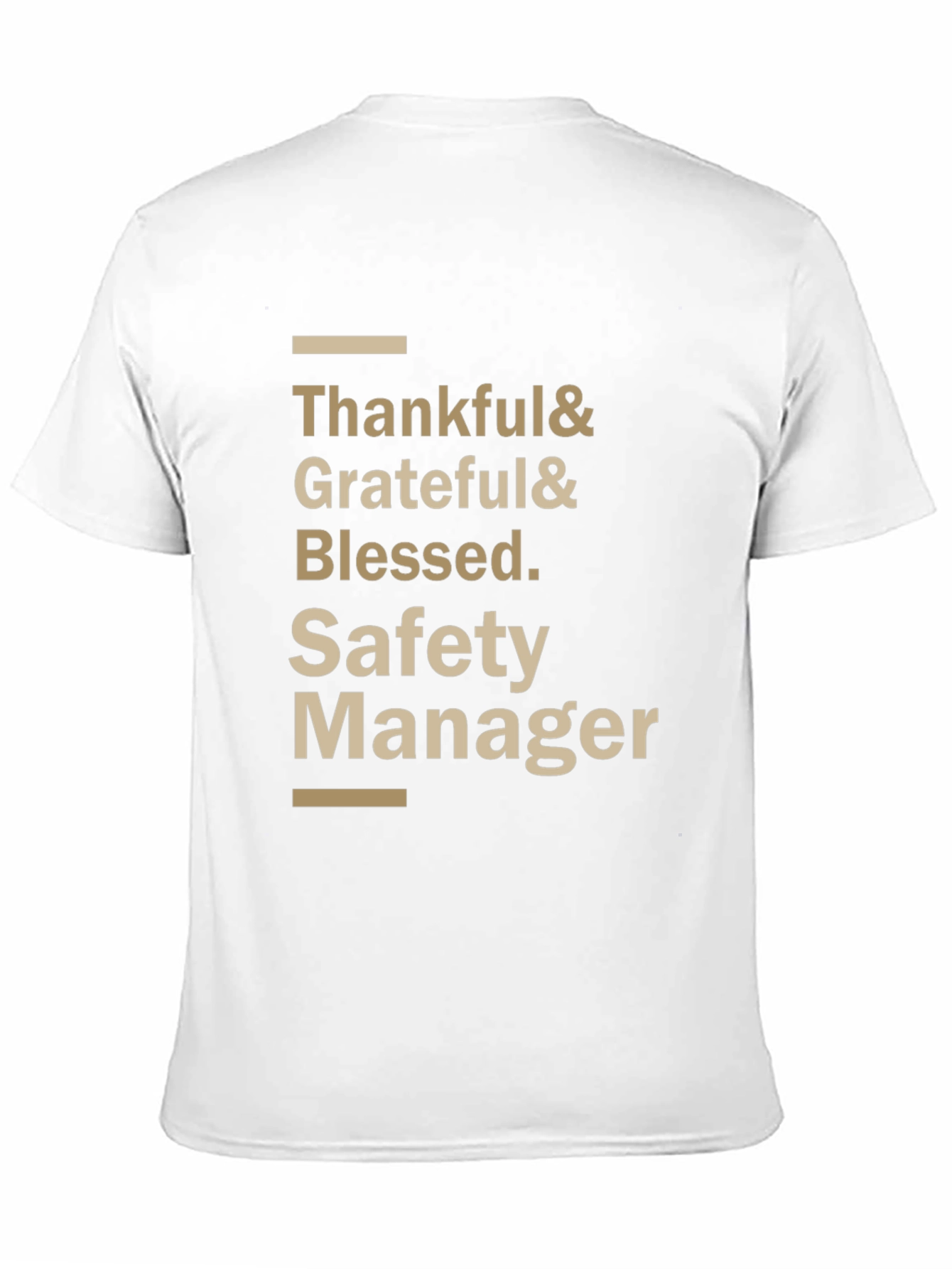 Black Thankful Grateful Blessed Safety Manager T-Shirt view 11