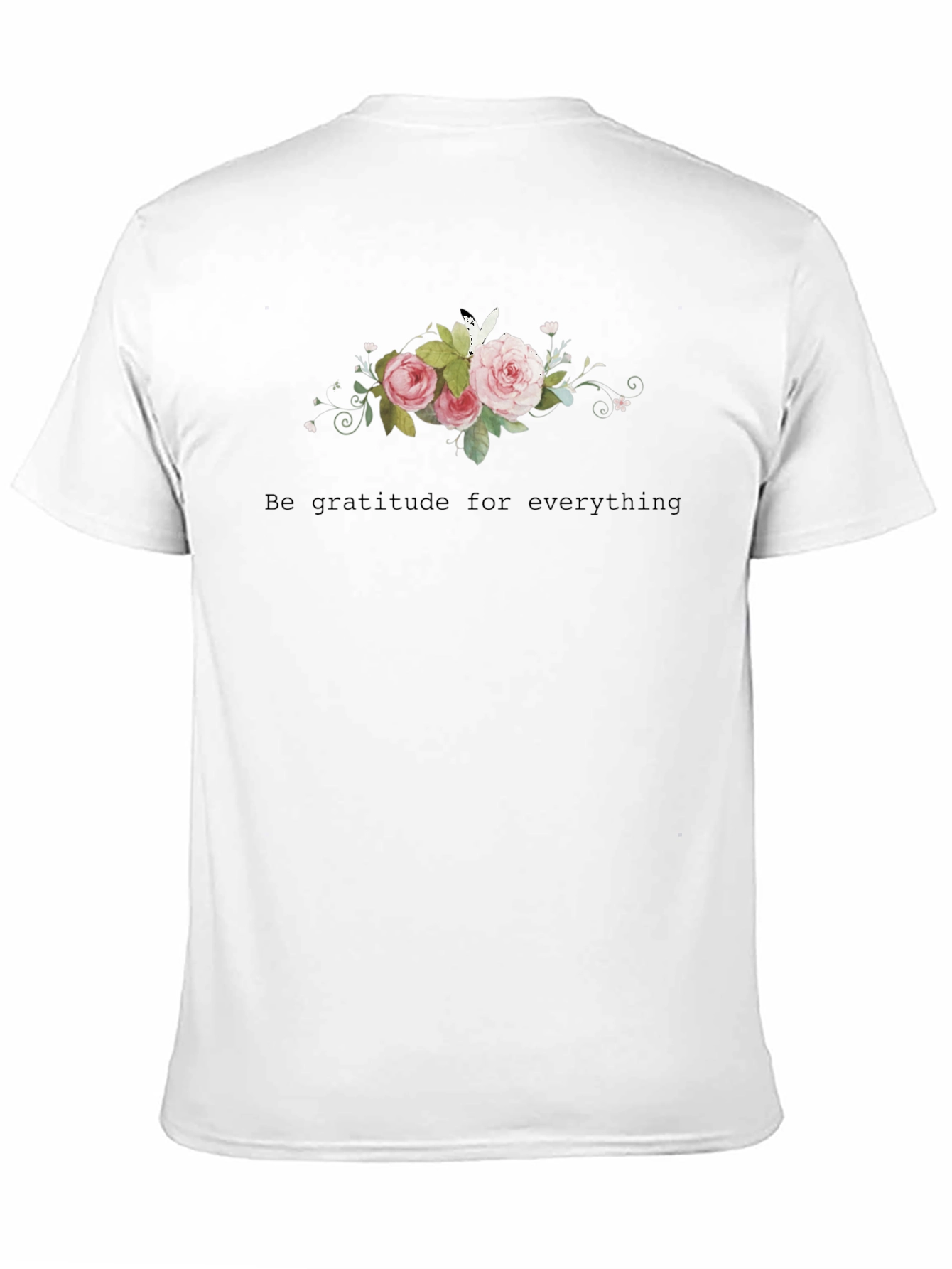 Black Floral Bouquet Graphic Tee - Gratitude Shirt view 11