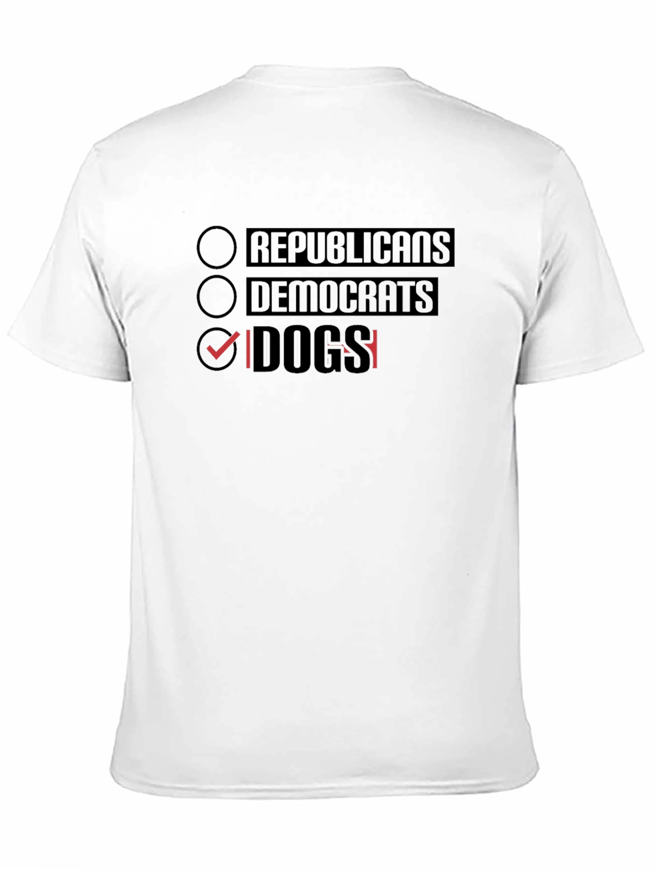 Black Funny 'Dogs' T-Shirt - Political Humor Novelty Tee view 11