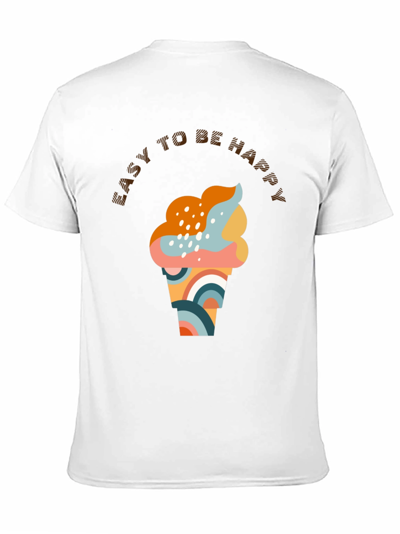 Black Easy To Be Happy Graphic Tee view 11