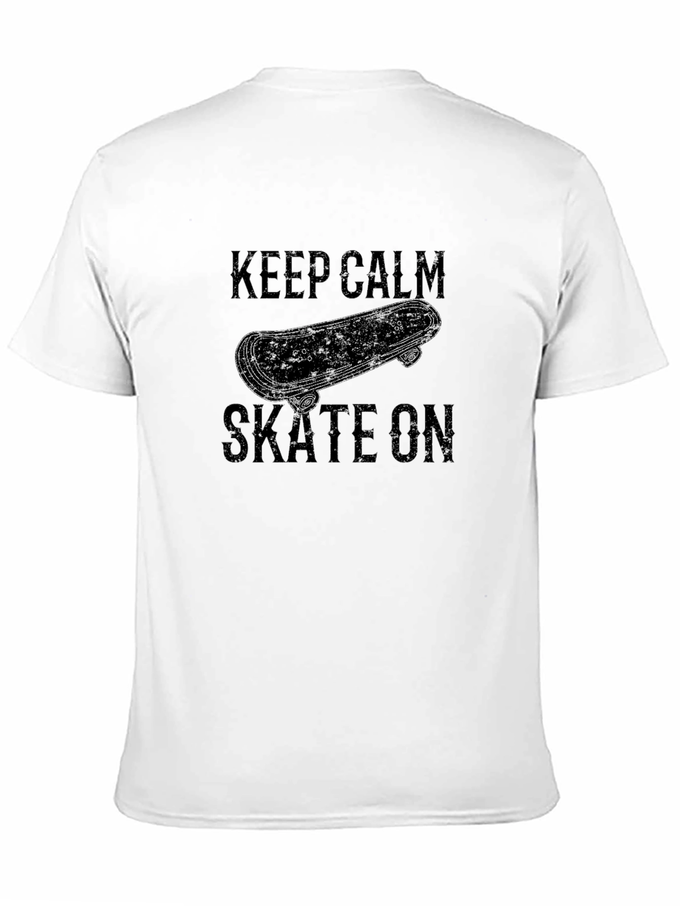 Black Keep Calm Skate On Graphic Tee - Black view 11