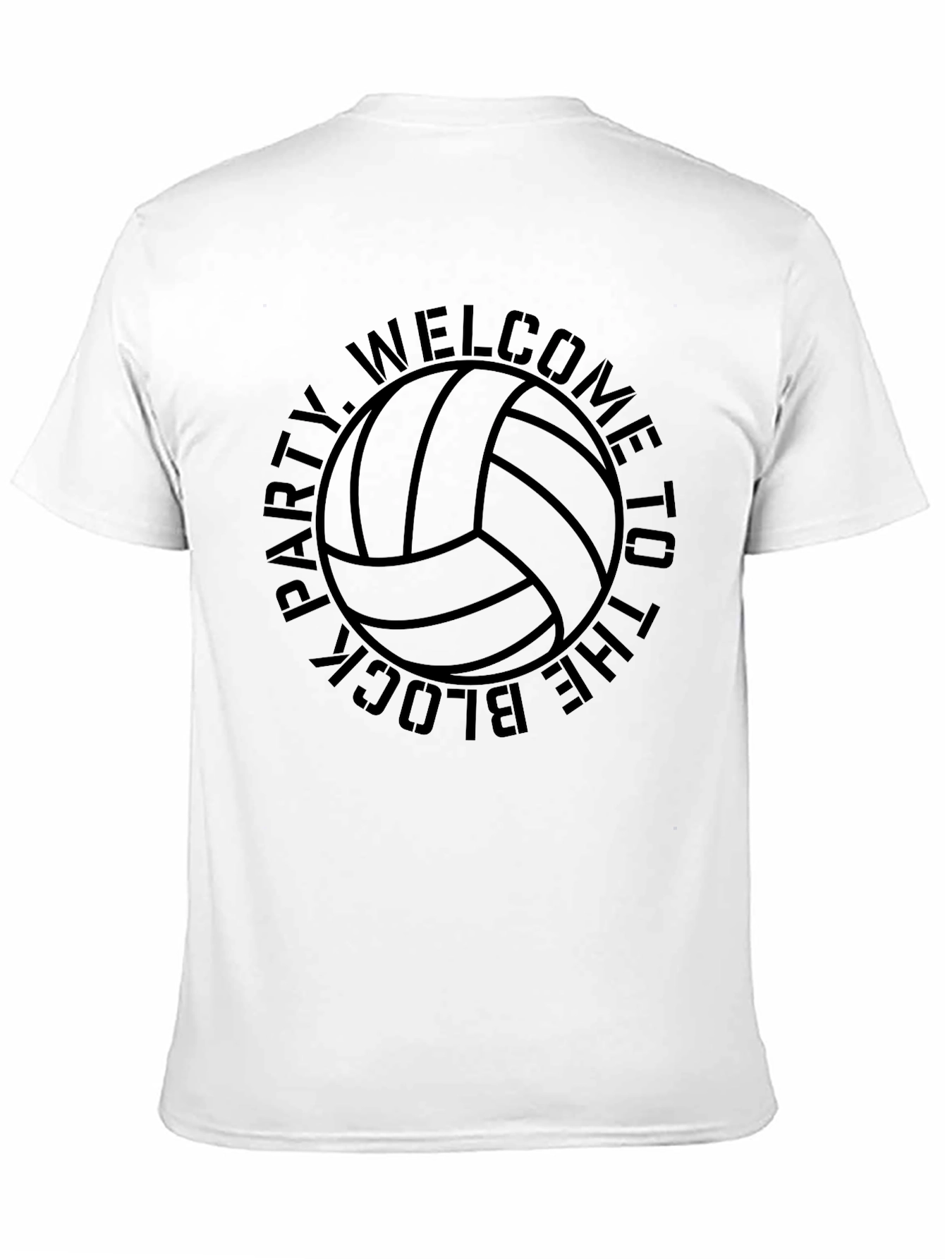 Black Welcome To The Block Party Volleyball T-Shirt view 11