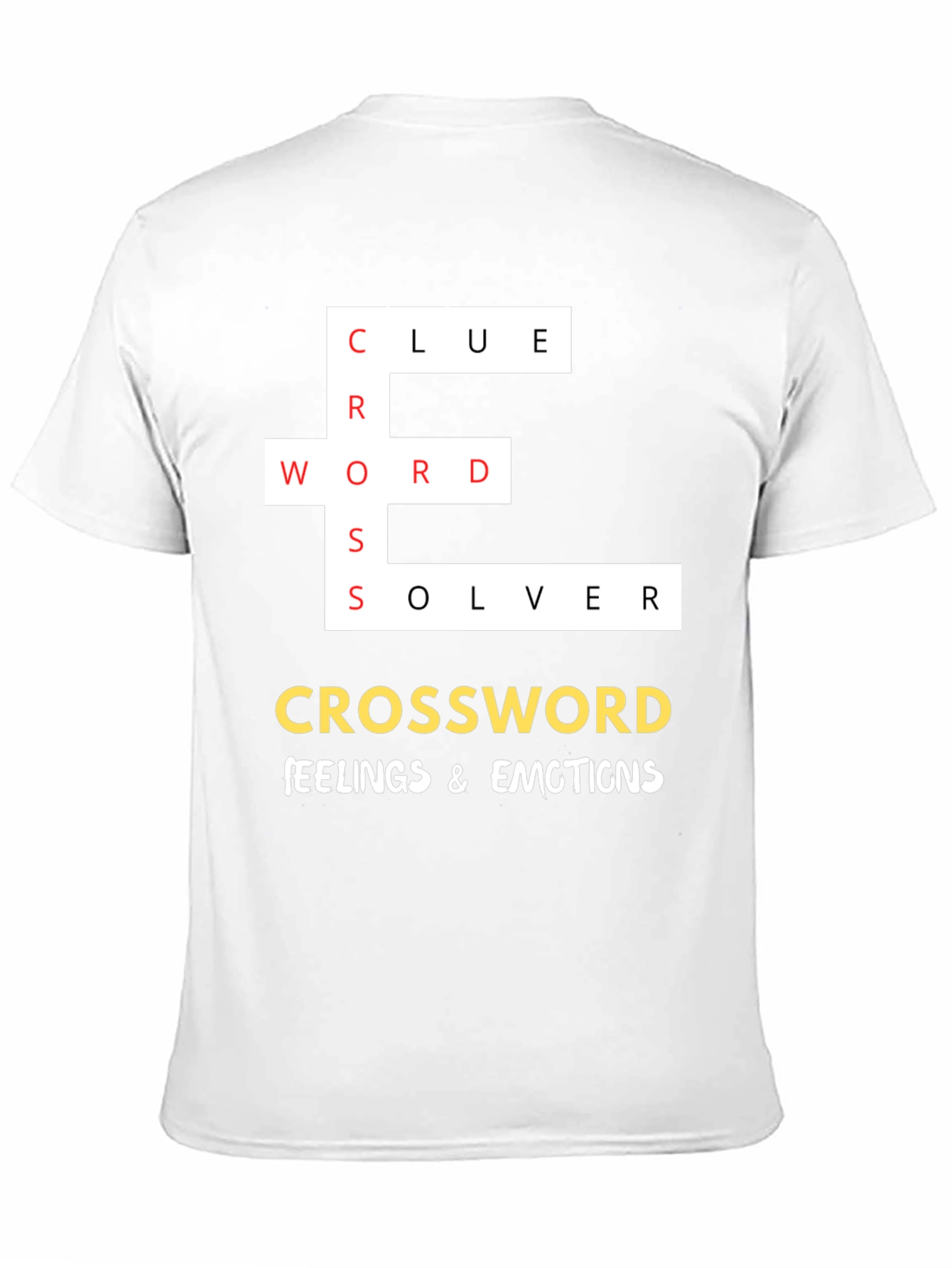 Black Crossword Puzzle T-Shirt - Feelings & Emotions view 11