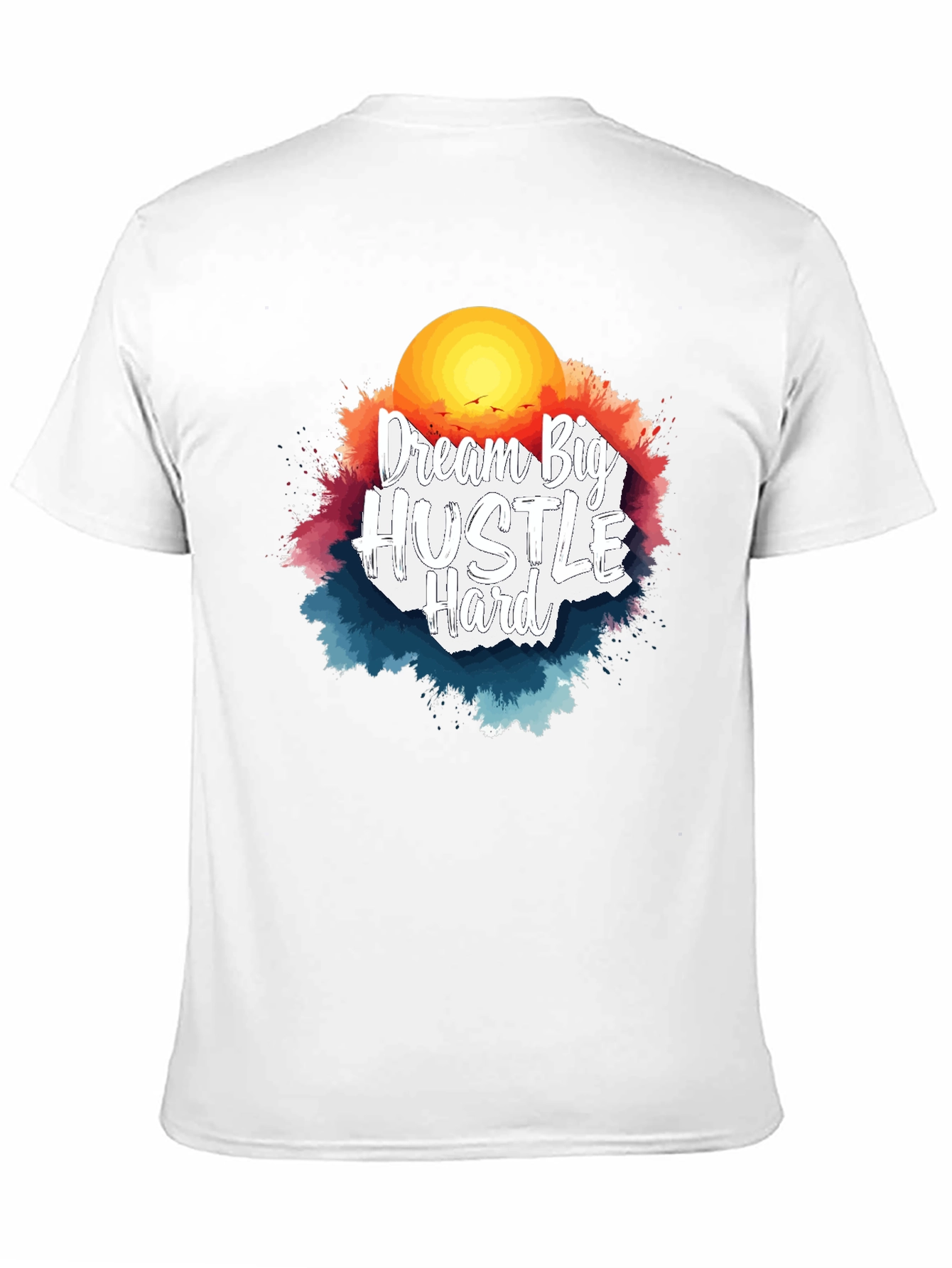 Black Dream Big Hustle Hard Graphic T-Shirt view 11