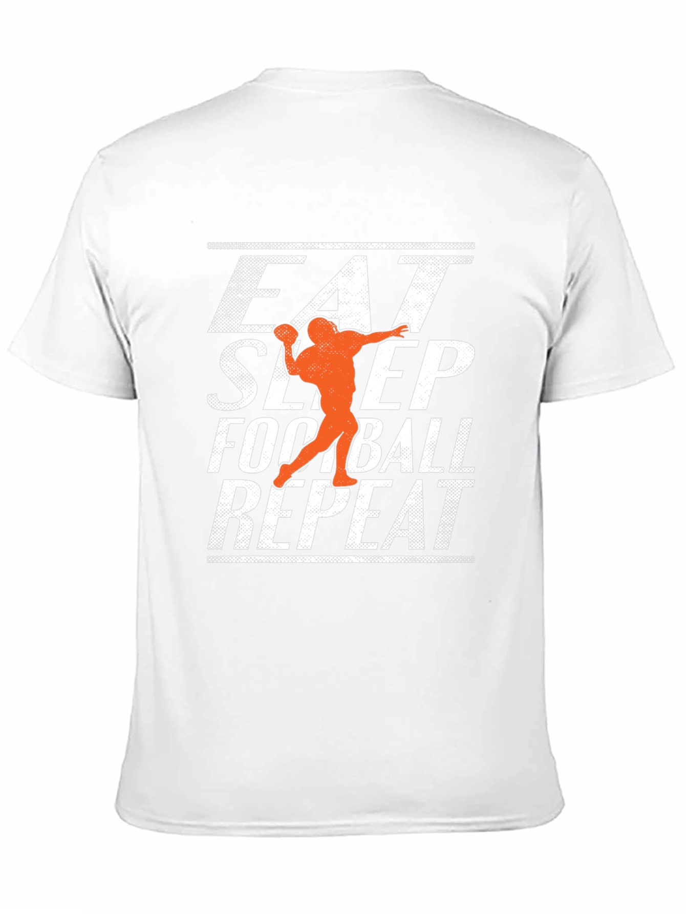 Black Eat Sleep Football Repeat Graphic Tee - Black Cotton T-Shirt view 11