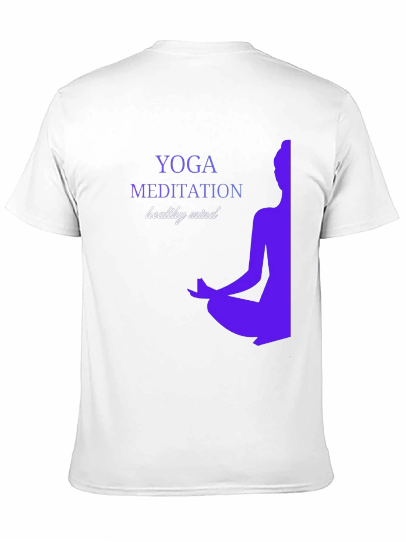Black Yoga Meditation T-Shirt - Healthy Mind Design view 11