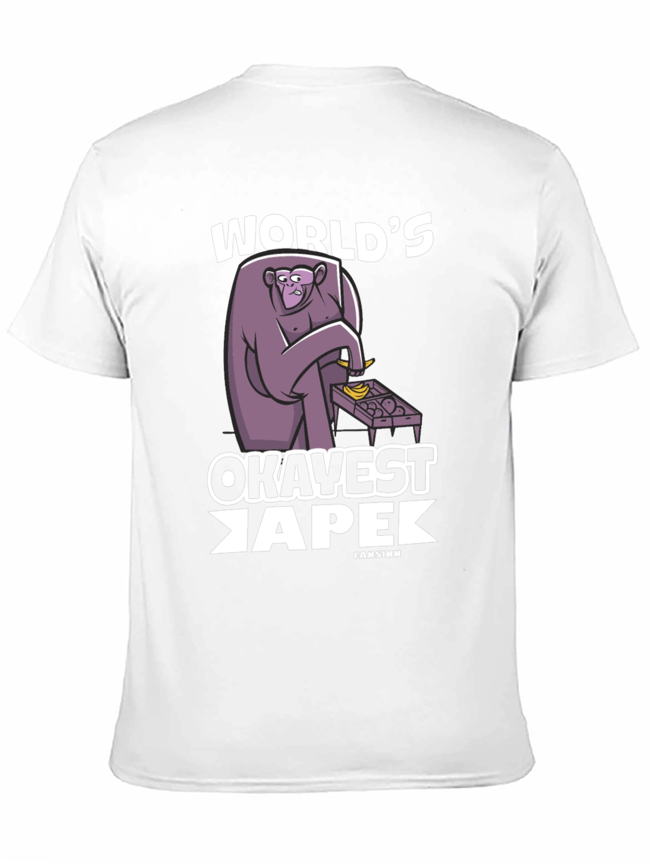 Black World's Okavest Ape T-Shirt - Funny Monkey Tee view 11