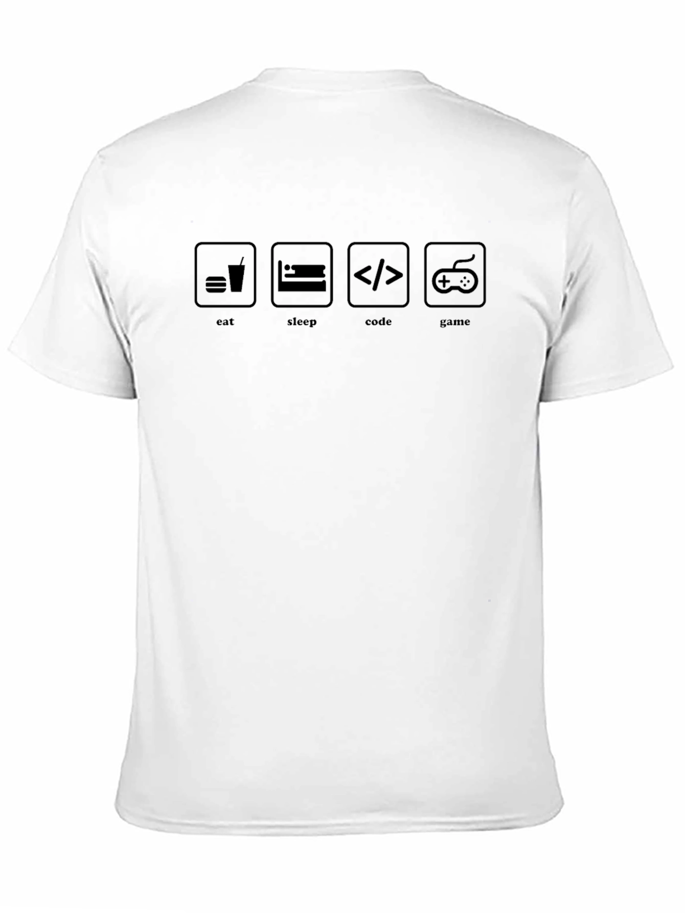 Black Eat Sleep Code Game - Programmer T-Shirt view 11