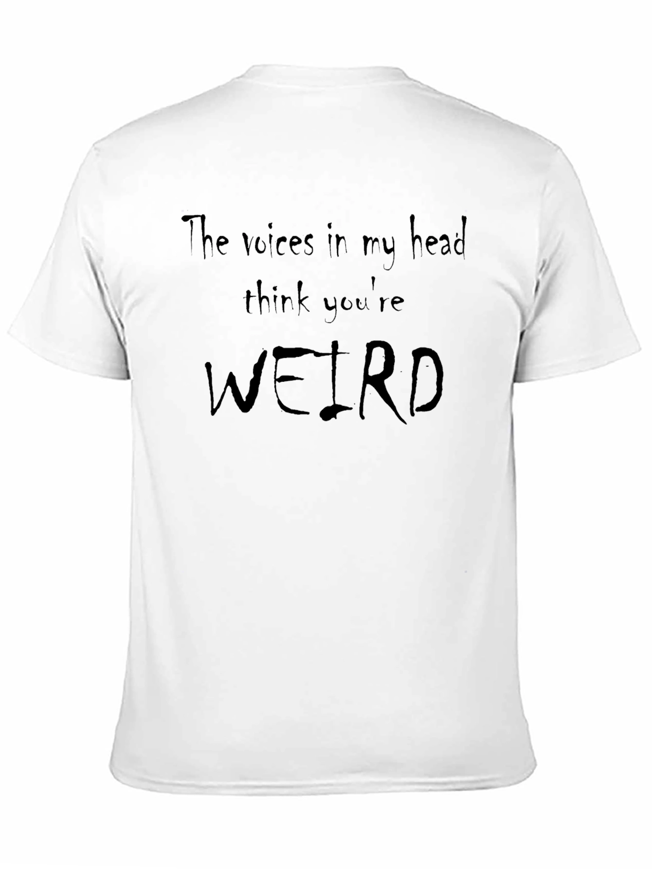 Black The Voices in My Head Weird T-Shirt view 11