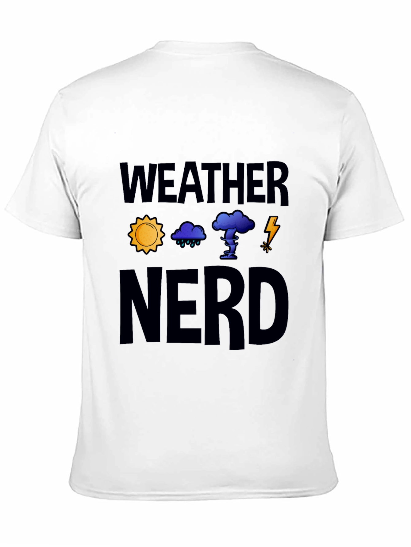 Black Weather Nerd Graphic T-Shirt - Black view 11