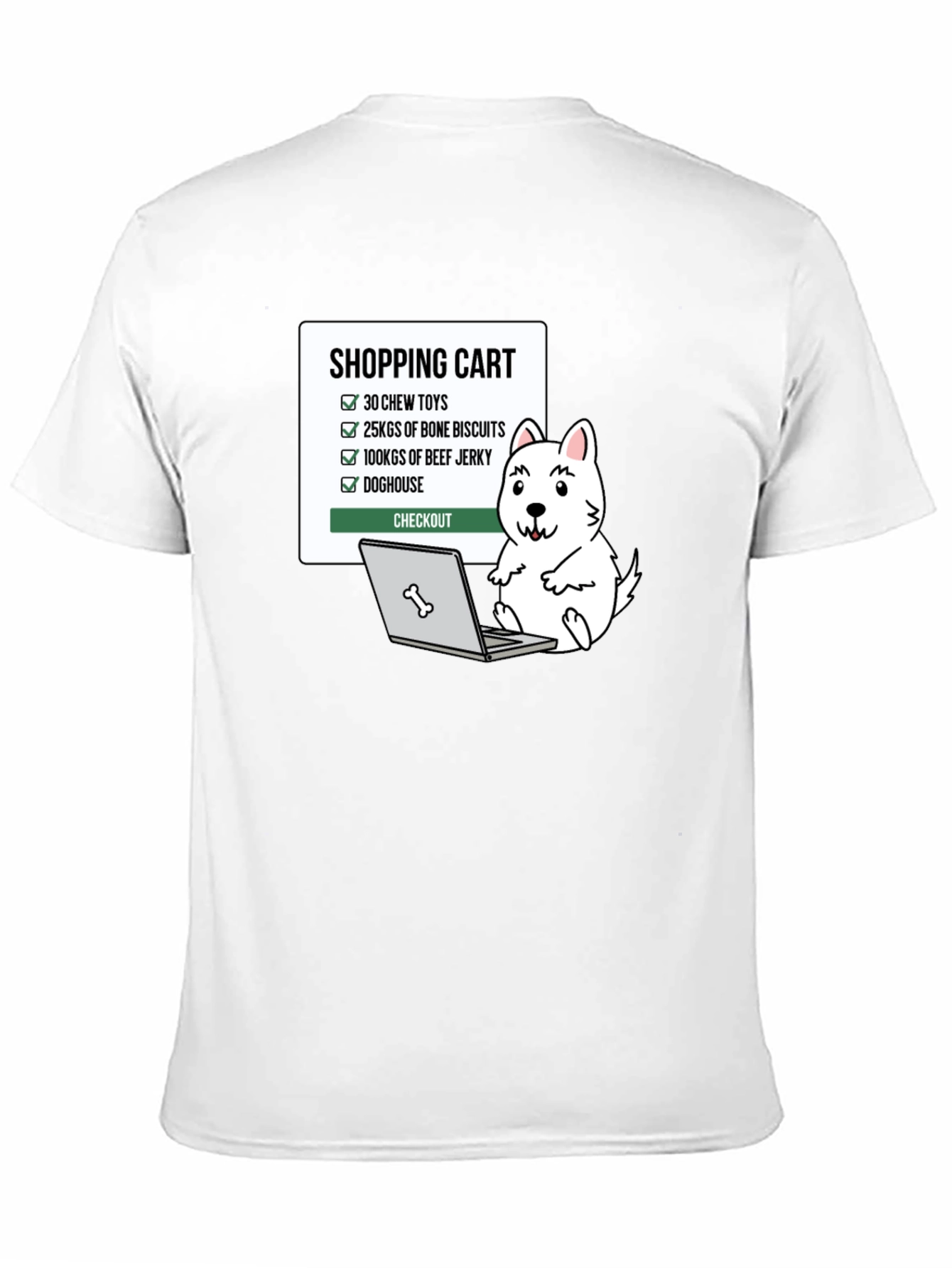 Black Dog Lover Shopping Cart T-Shirt view 11