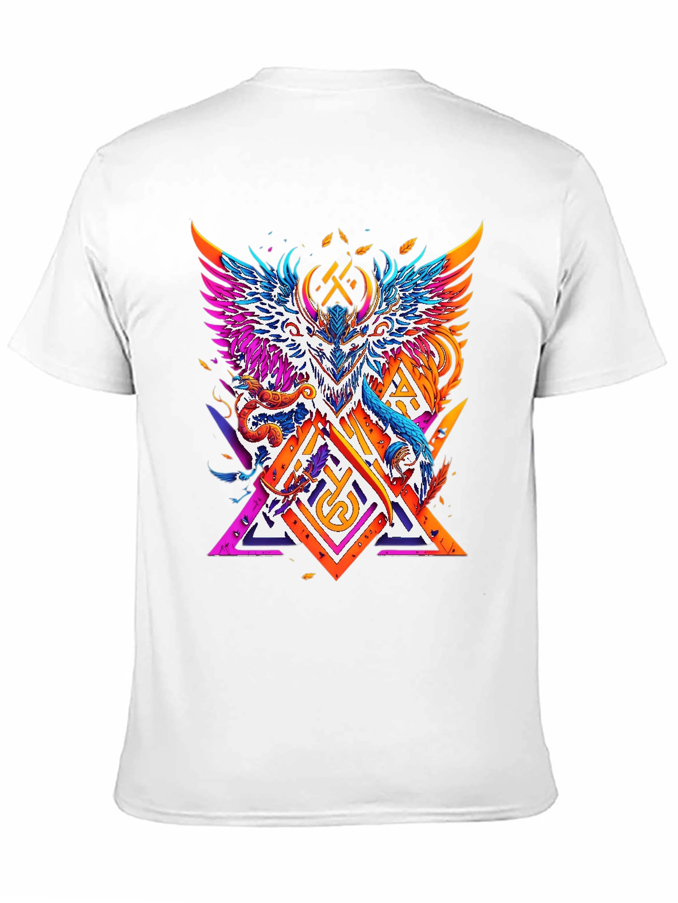 Black Vibrant Mythical Creature Graphic Tee - Black view 11