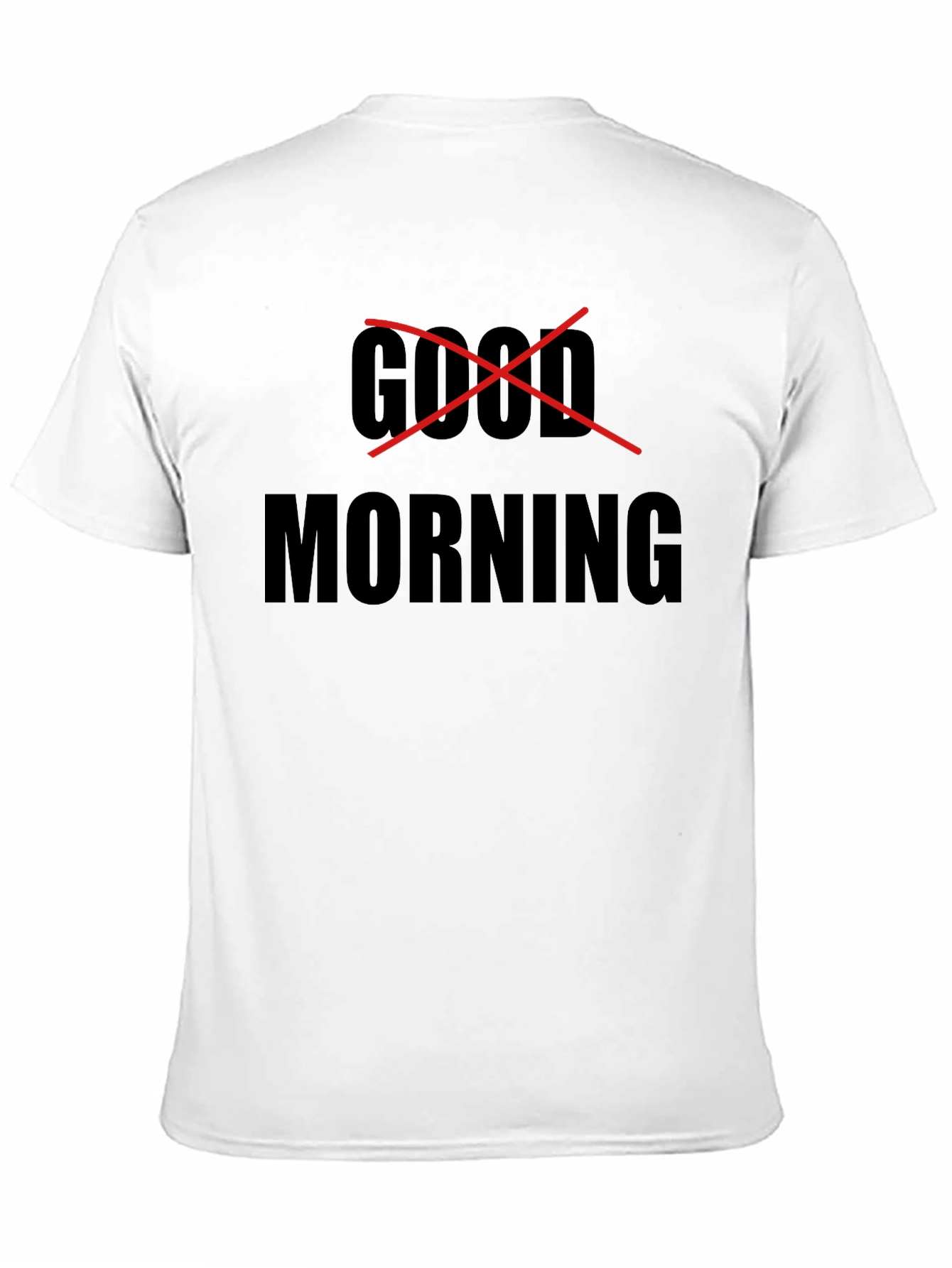 Black Good Morning Graphic Tee - Men's Black T-Shirt view 11