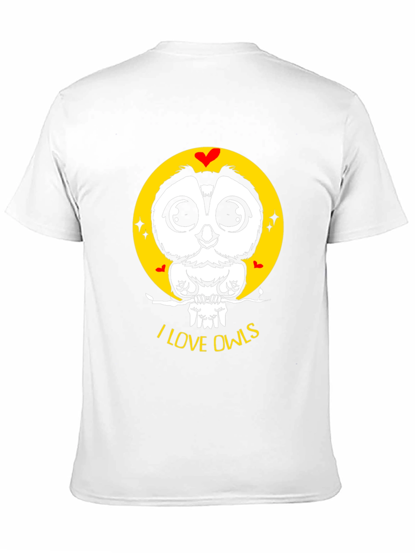 Black I Love Owls T-Shirt - Black Graphic Tee view 11