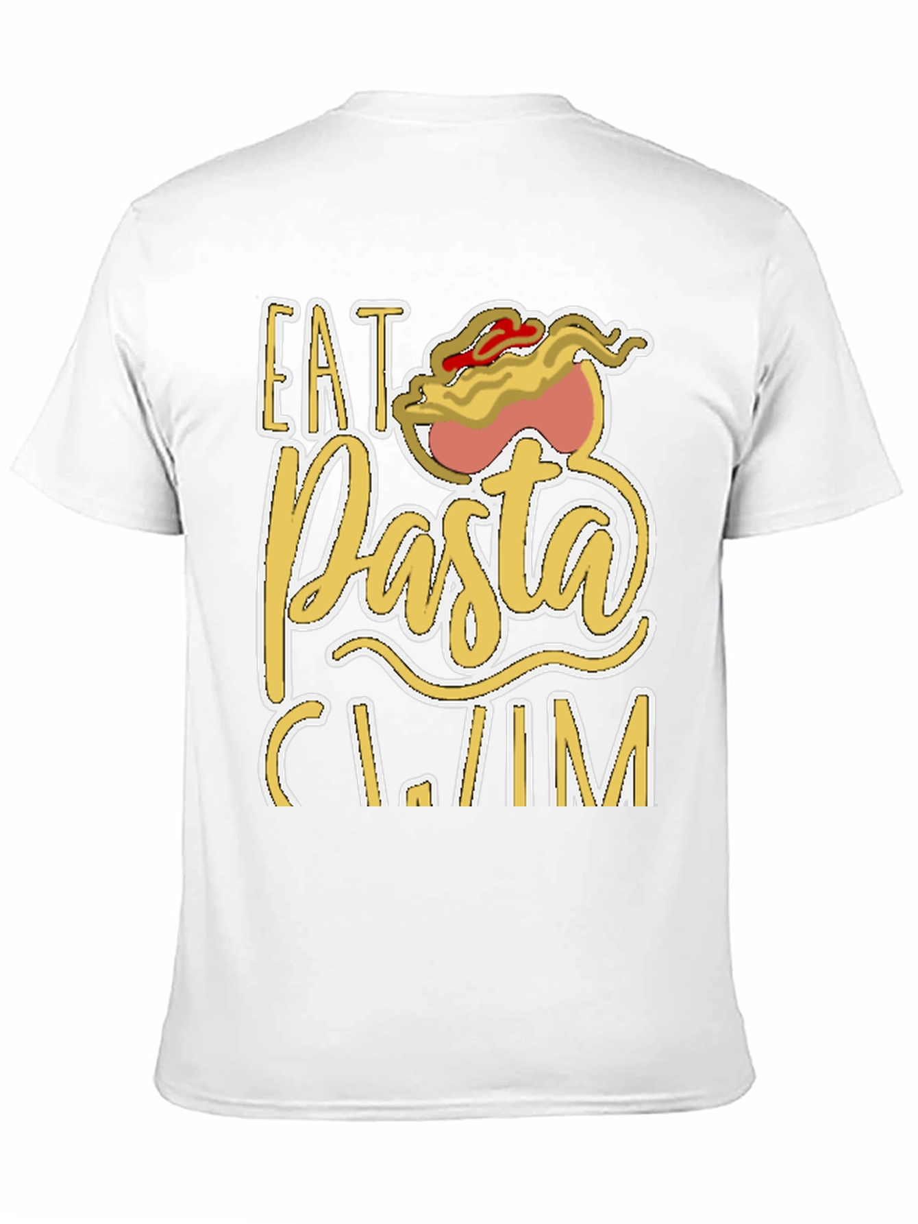 Black Eat Pasta Swim T-Shirt Funny Foodie Tee view 11
