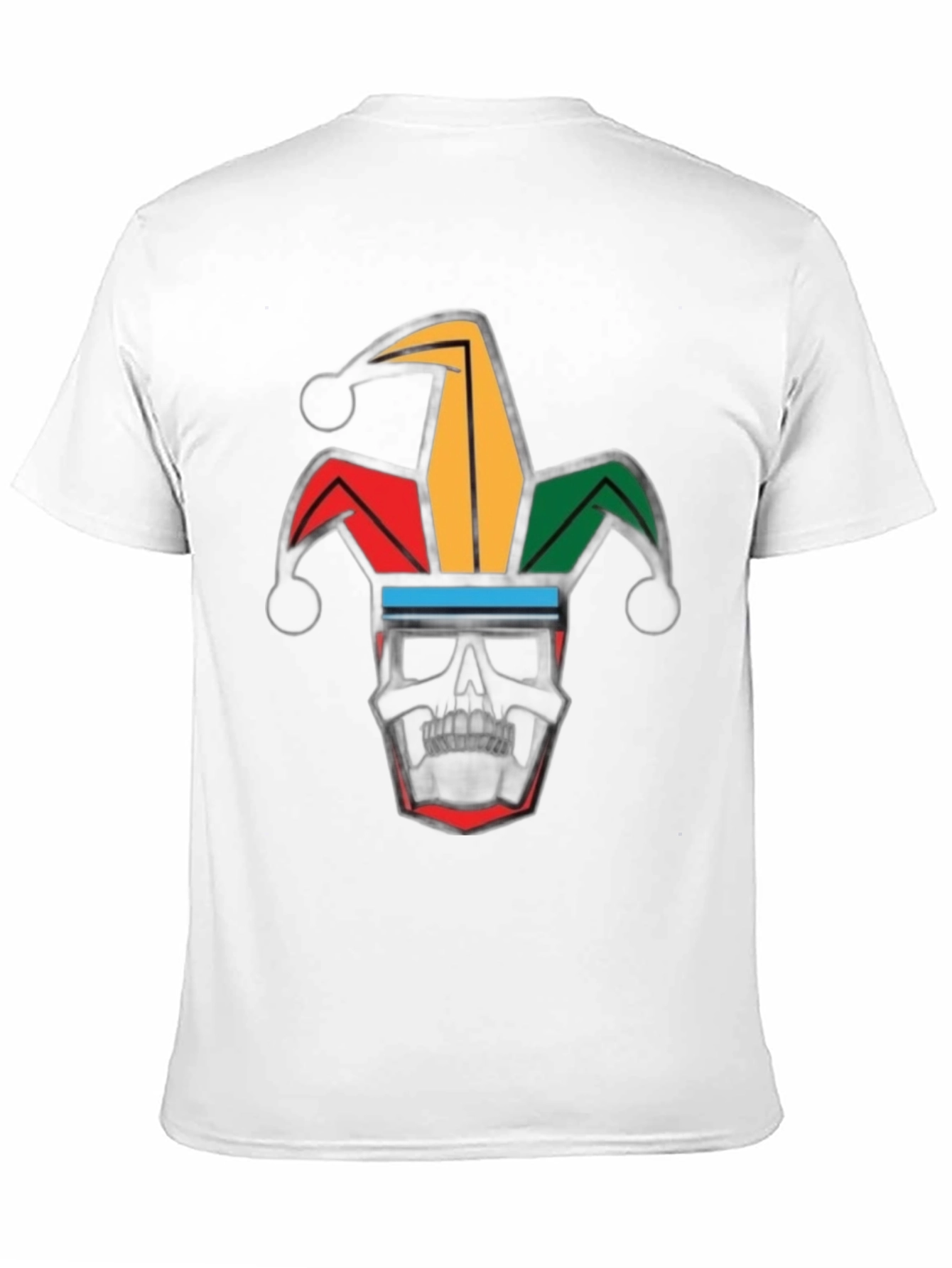 Black Jester Skull Graphic Tee - Black Cotton Shirt view 11