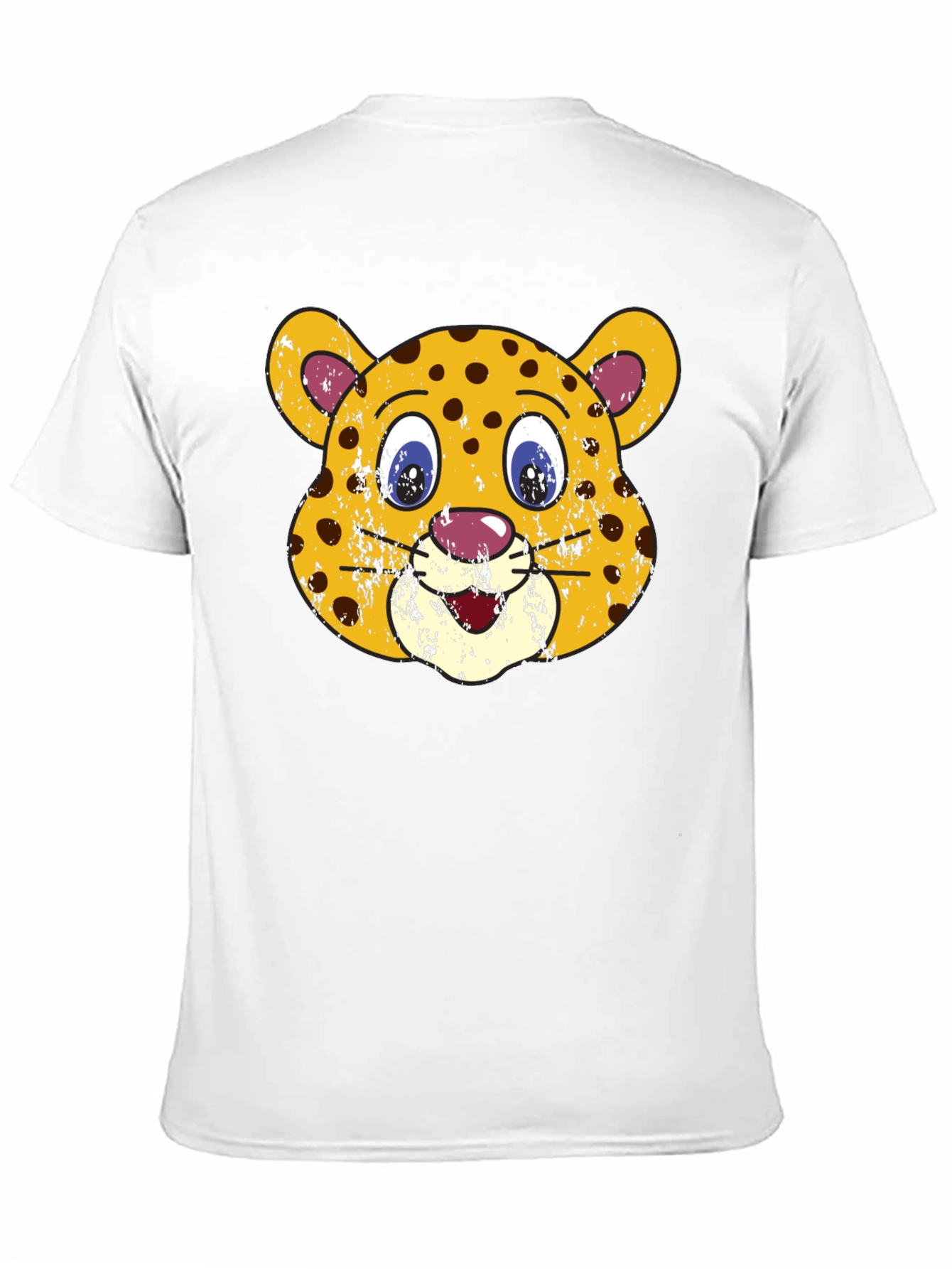 Black Leopard Face Graphic Black T-Shirt view 11