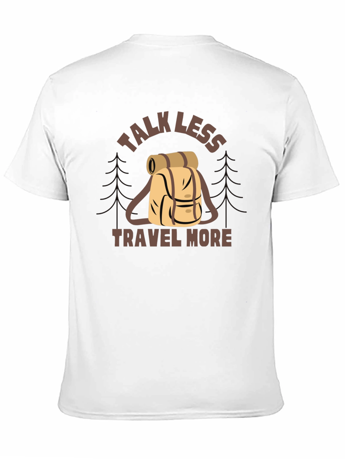 Black Talk Less Travel More Graphic Tee view 11