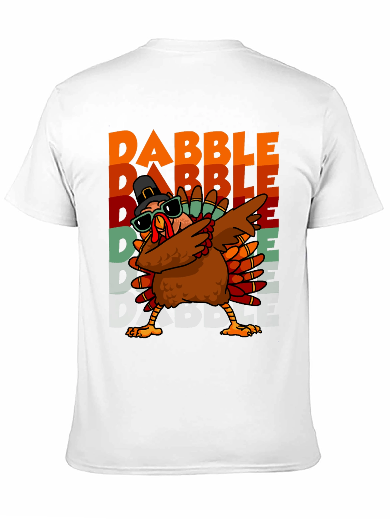 Black Dabble Turkey Graphic T-Shirt Thanksgiving view 11