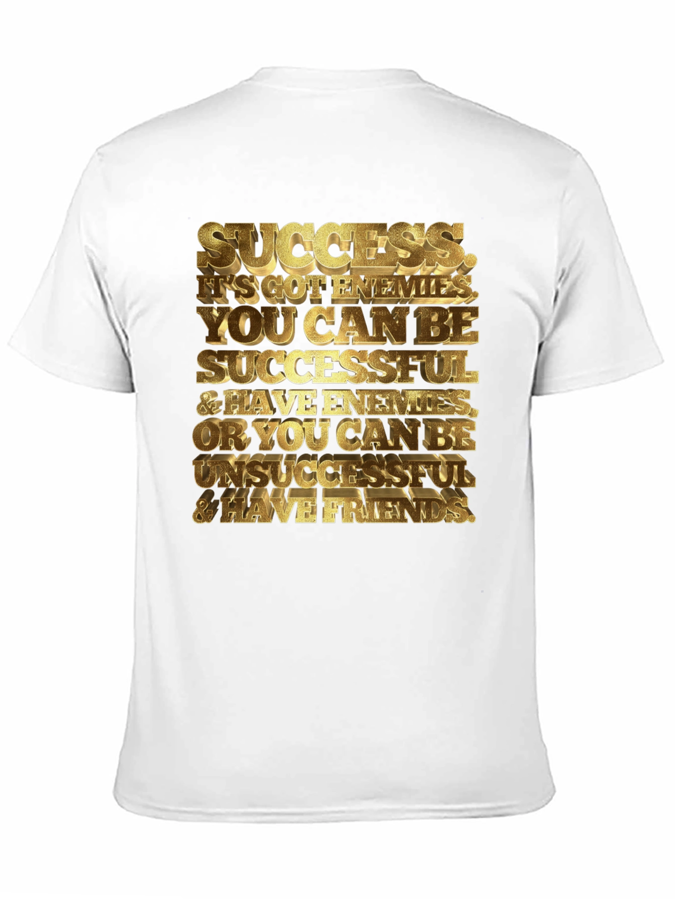 Black Success Motivational Black Graphic T-Shirt view 11