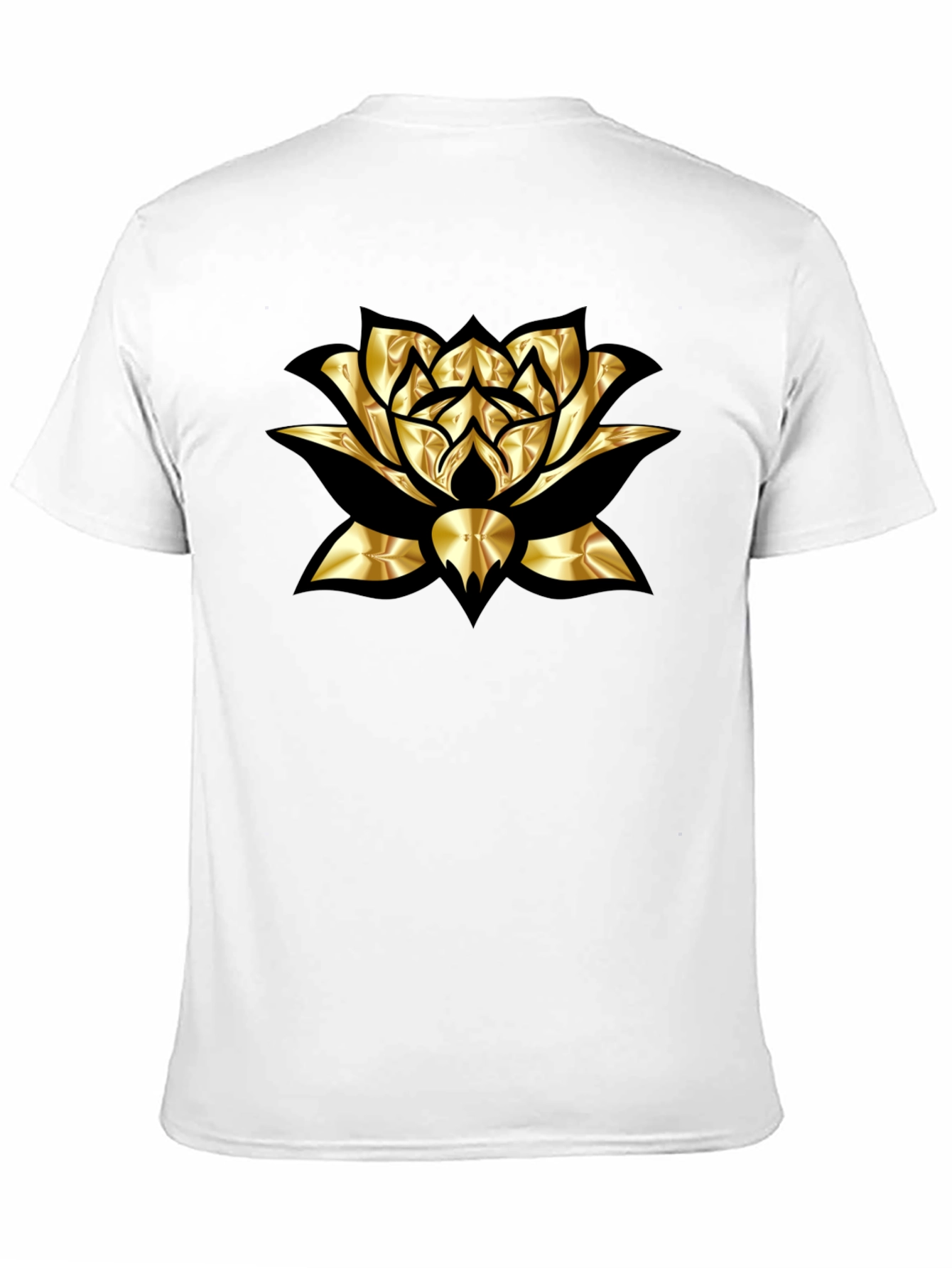 Black Golden Lotus Graphic Tee view 11