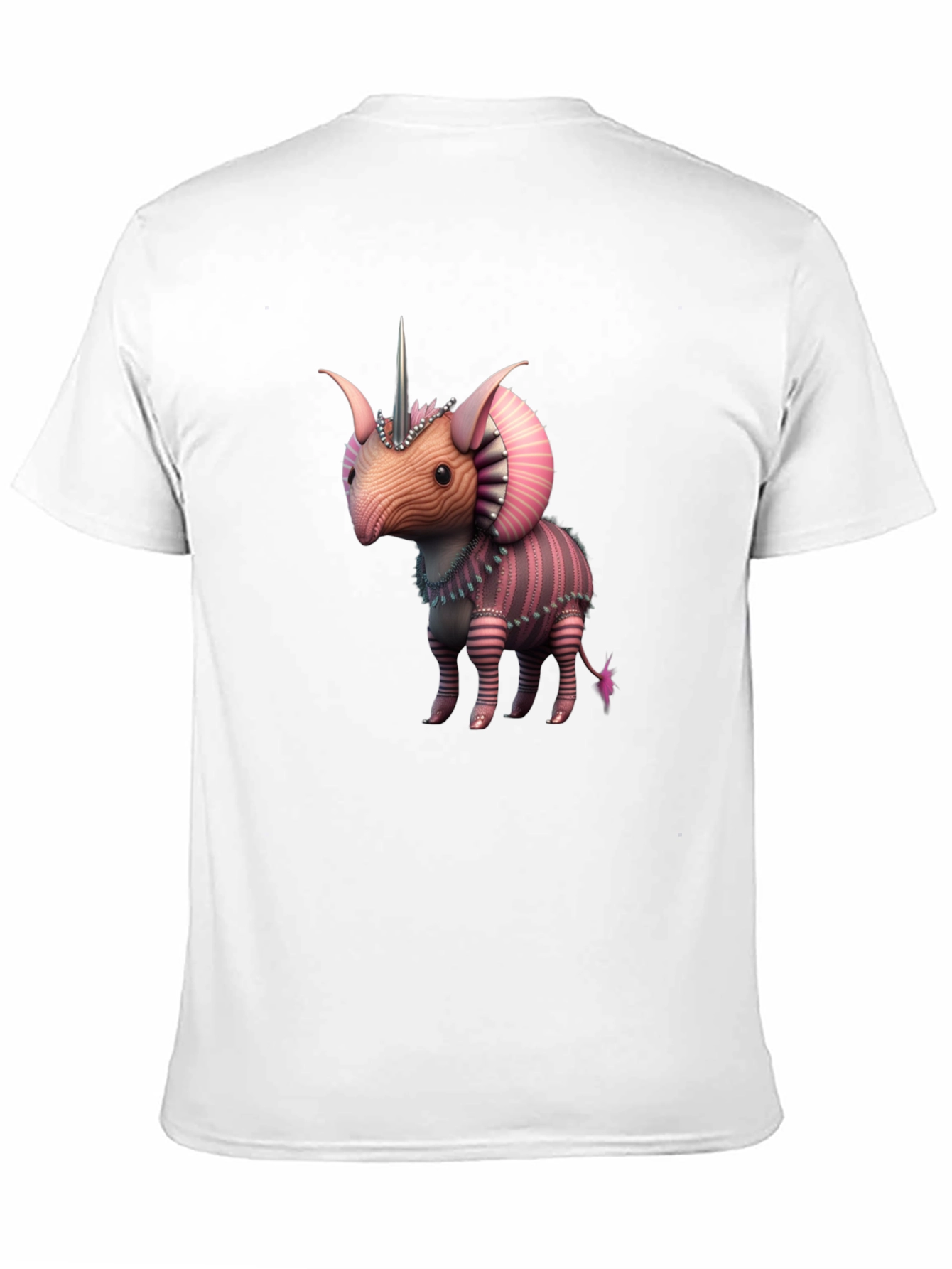 Black Unicorn Triceratops Creature T-Shirt view 11
