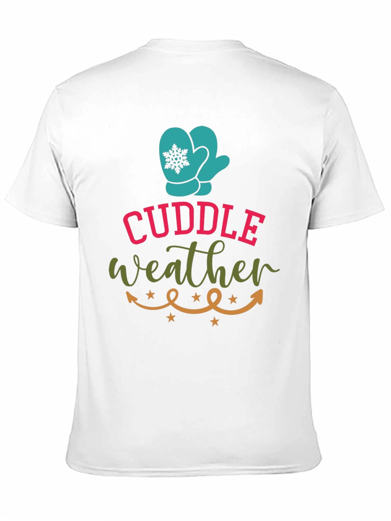 Black Cuddle Weather T-Shirt Winter Fun view 11