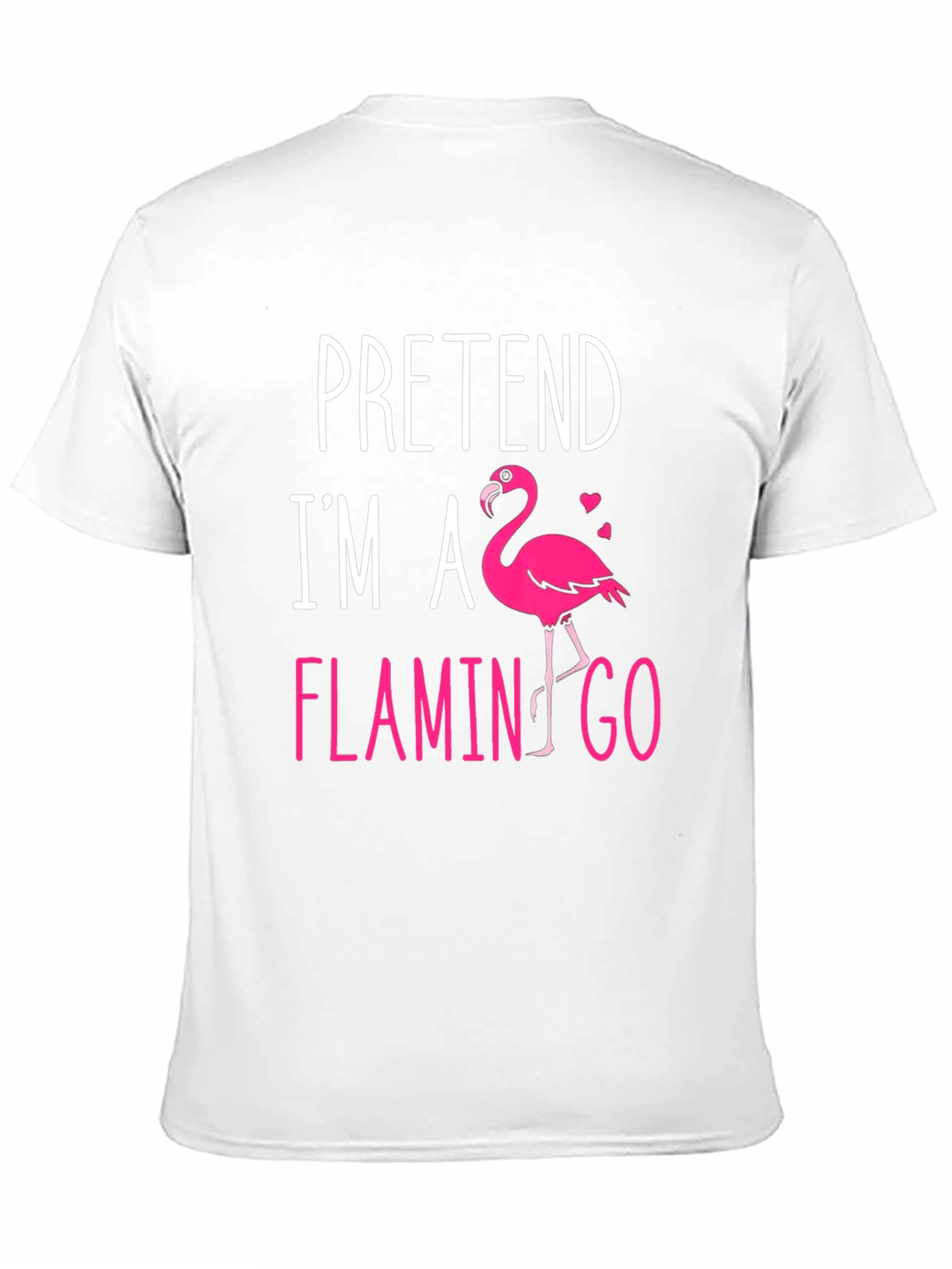 Black Pretend I'm A Flamingo T-Shirt view 11
