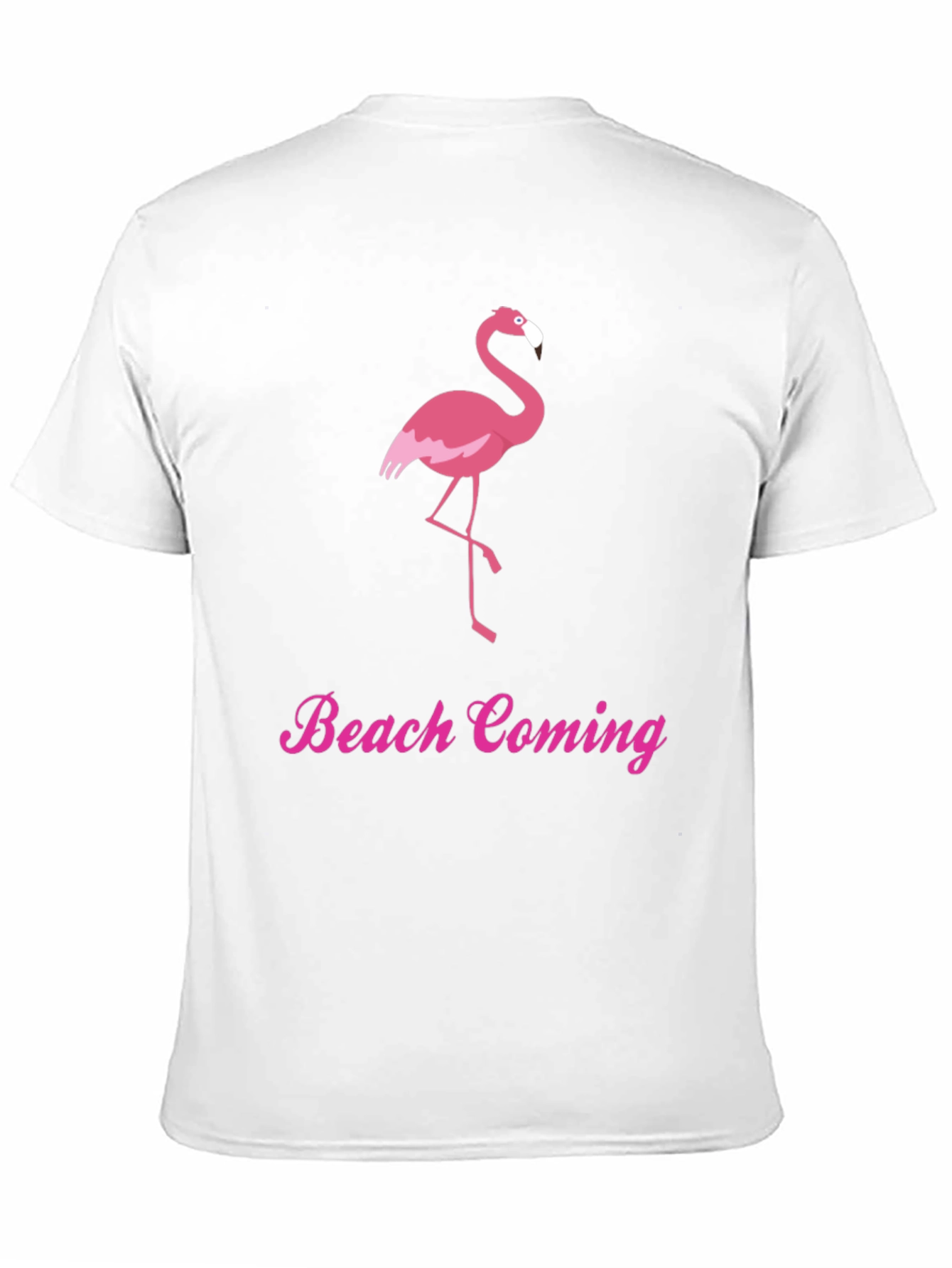 Black Beach Coming Flamingo T-Shirt view 11