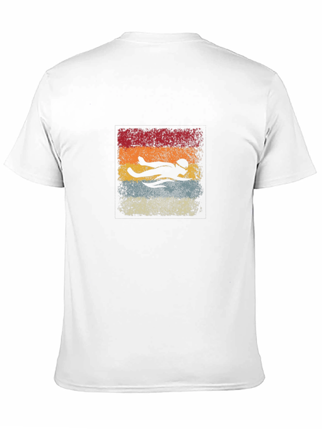 Black Vintage Swimmer T-Shirt - Retro Athlete Tee view 11