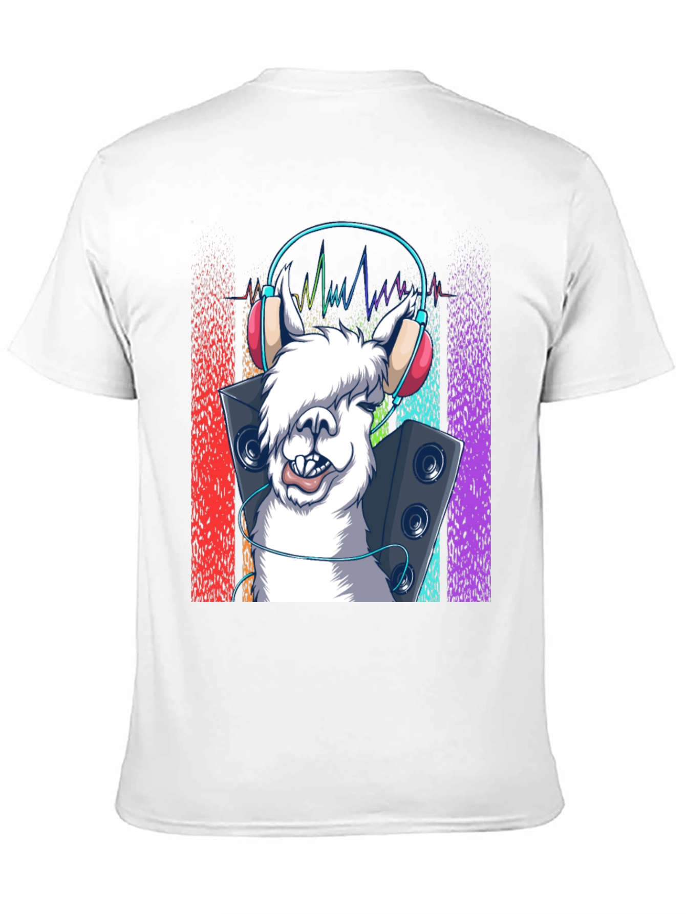 Black Llama DJ Graphic Tee - Music Lover T-Shirt view 11