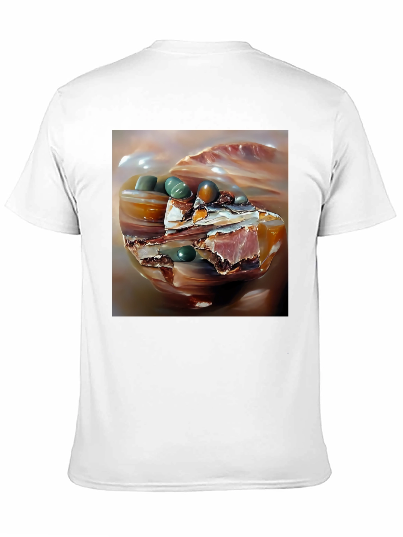 Black Abstract Stone Art Black T-Shirt view 11