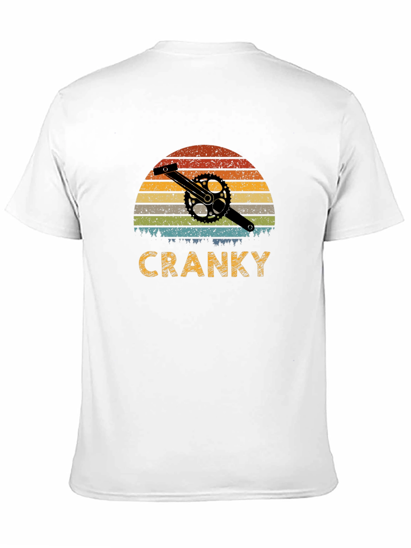 Black Cranky Retro Bike T-Shirt view 11
